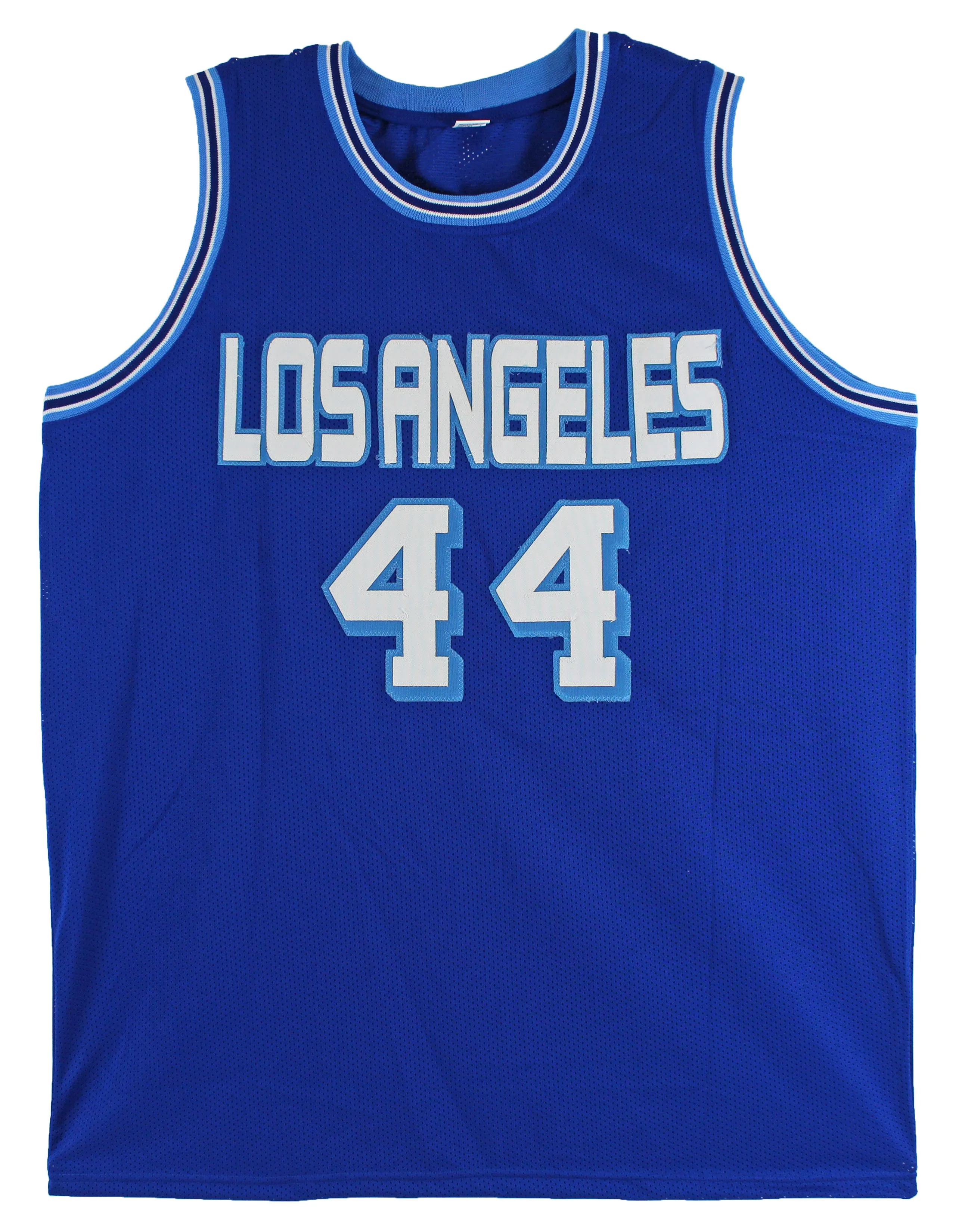 Jerry West Authentic Signed Blue Throwback Pro Style Jersey Autographed BAS Wit
