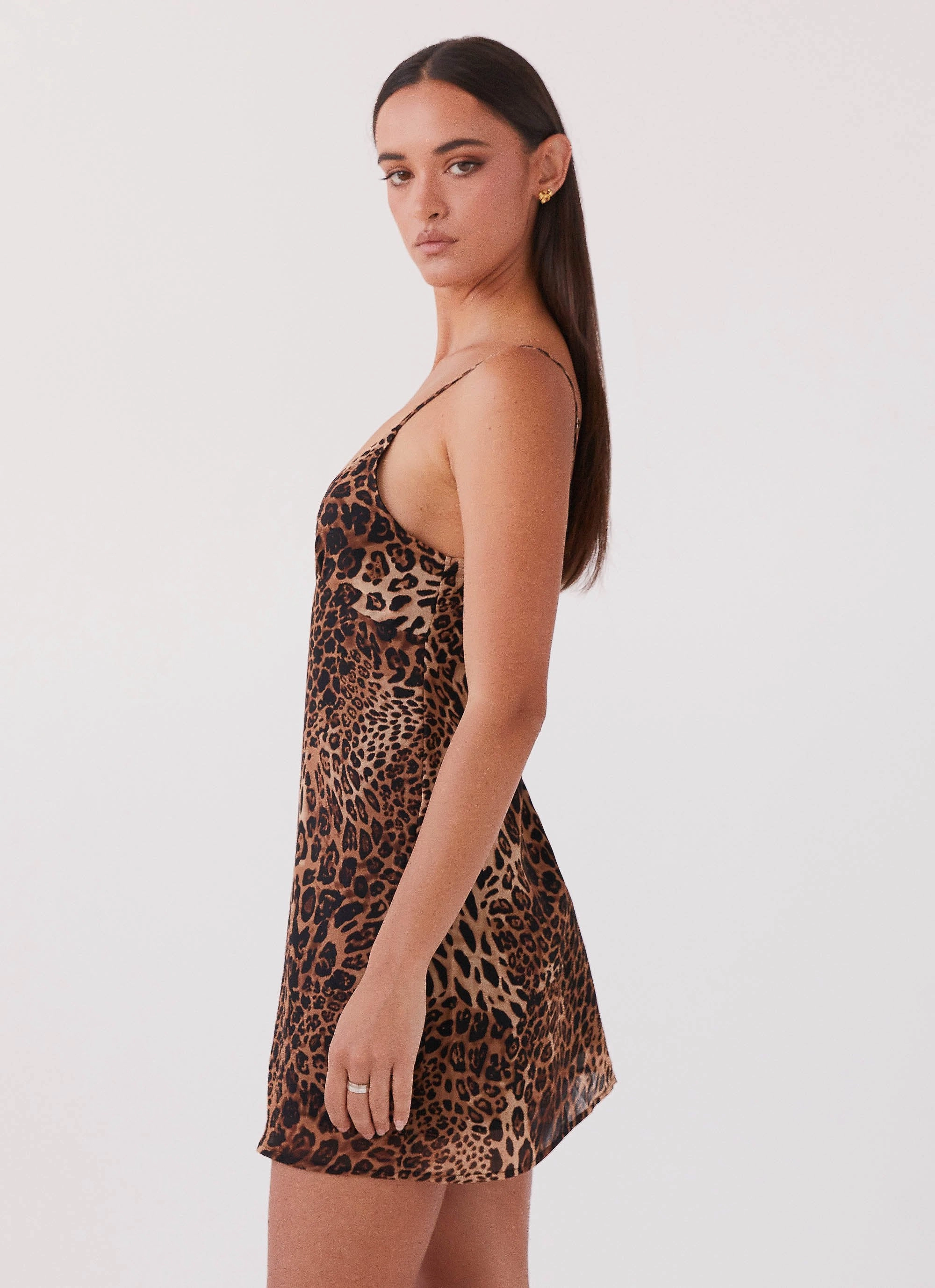 Huda Mini Dress - Leopard Refined Stitch Office Fit