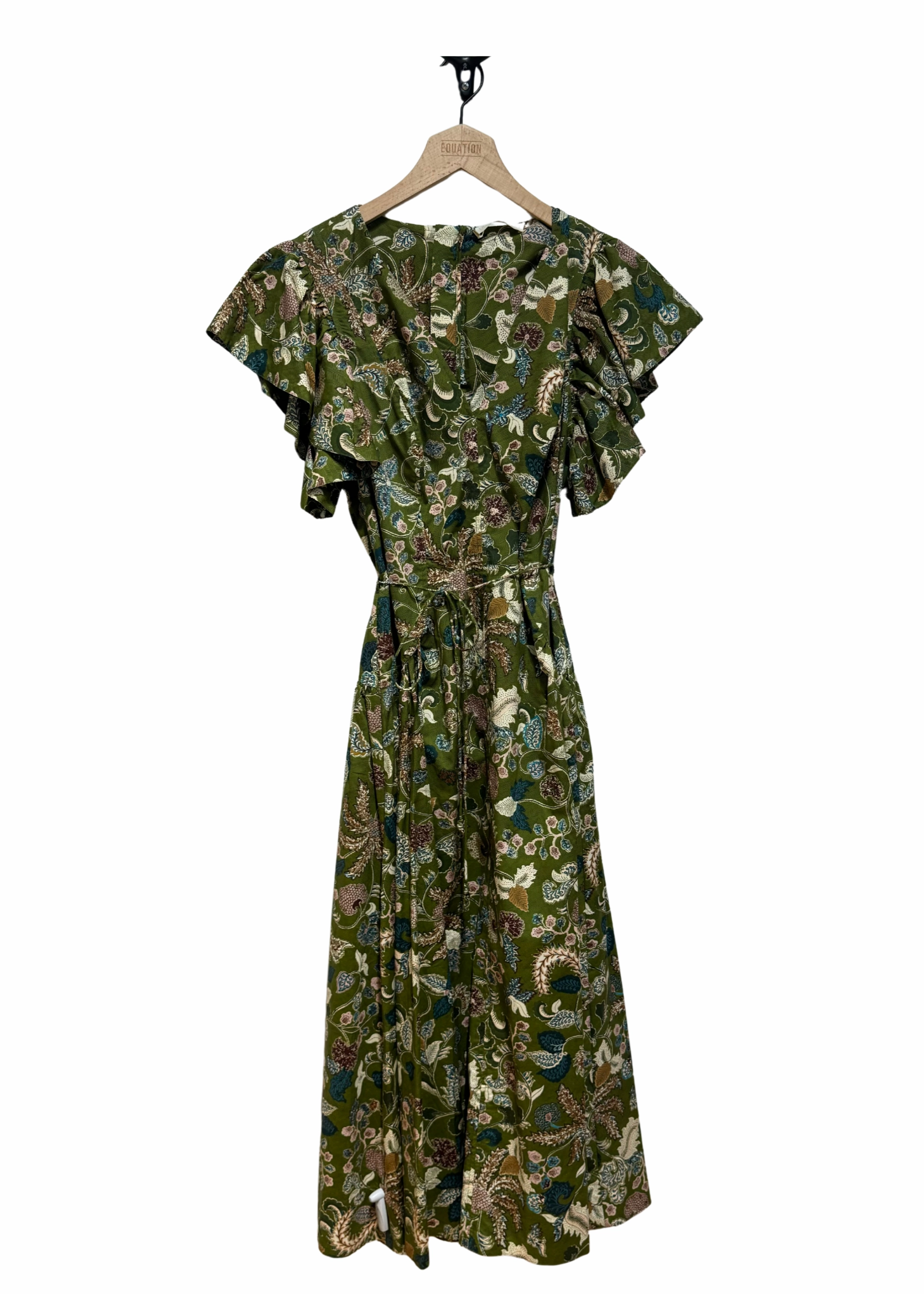 Ulla Johnson Darya Drop Waist Midi Dress Lichen Shore Time