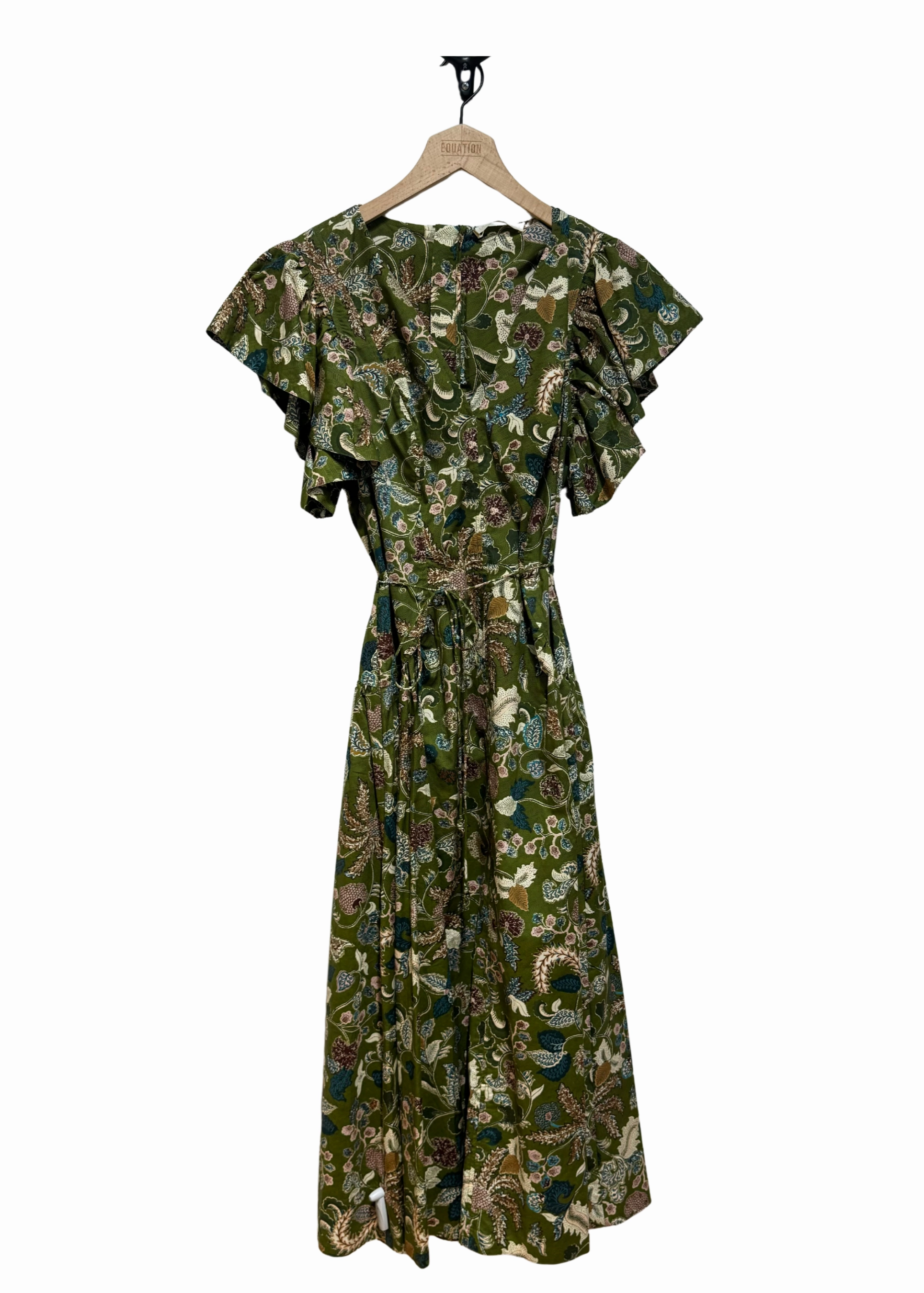 Ulla Johnson Darya Drop Waist Midi Dress Lichen Functional-Design