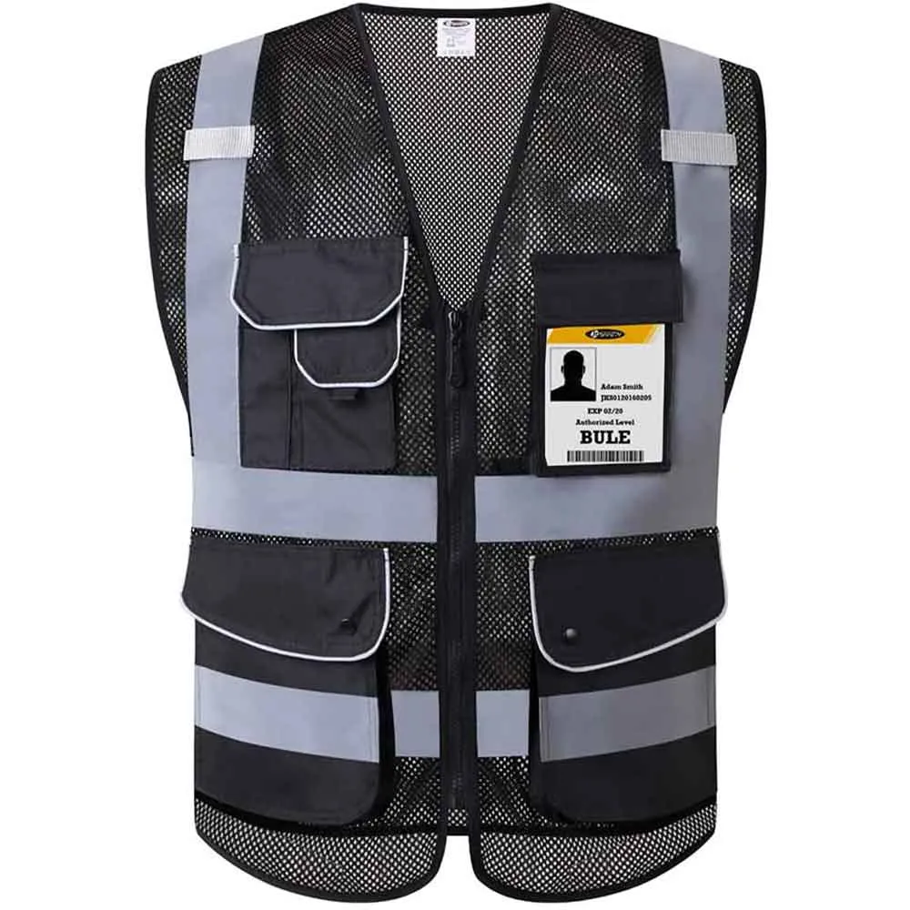 JKSafety 9 Pockets Mesh Hi-Vis Reflective Safety Vest (JK159)