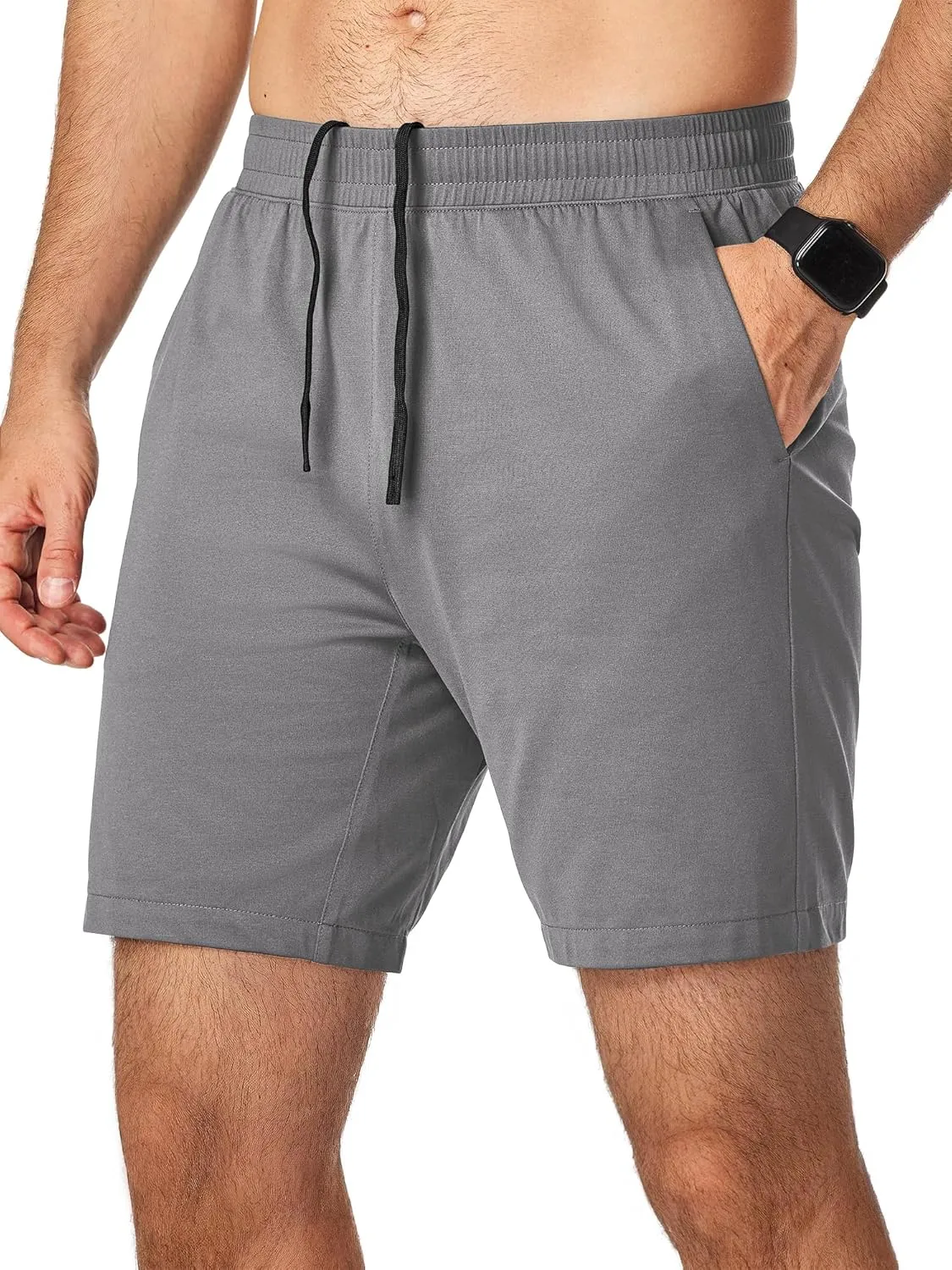 JMIERR Mens Running Shorts 7 Inch Lightweight Quick Dry Workout Summer Athletic Gym Shorts with Zipper Pocket