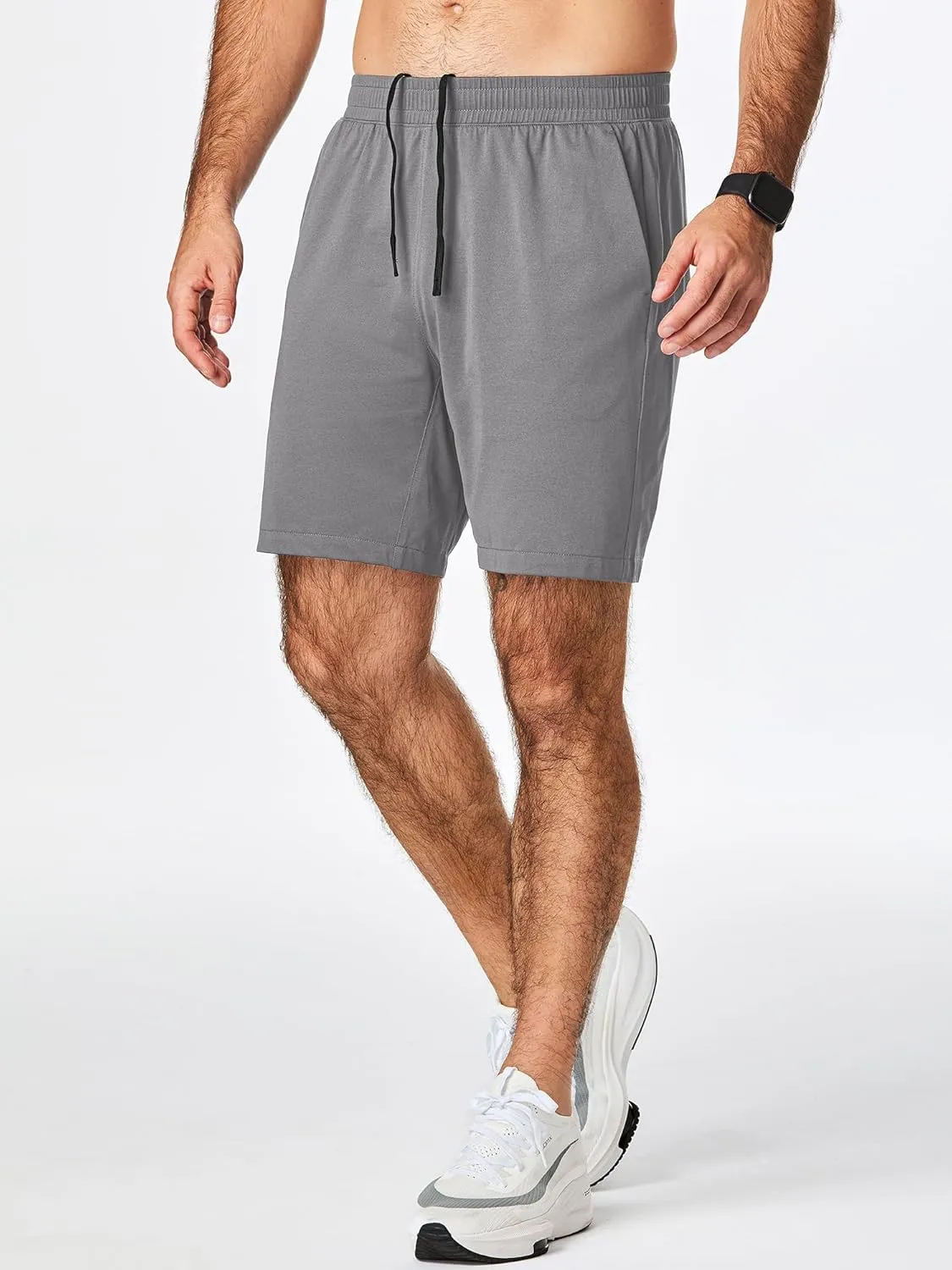 JMIERR Mens Running Shorts 7 Inch Lightweight Quick Dry Workout Summer Athletic Gym Shorts with Zipper Pocket