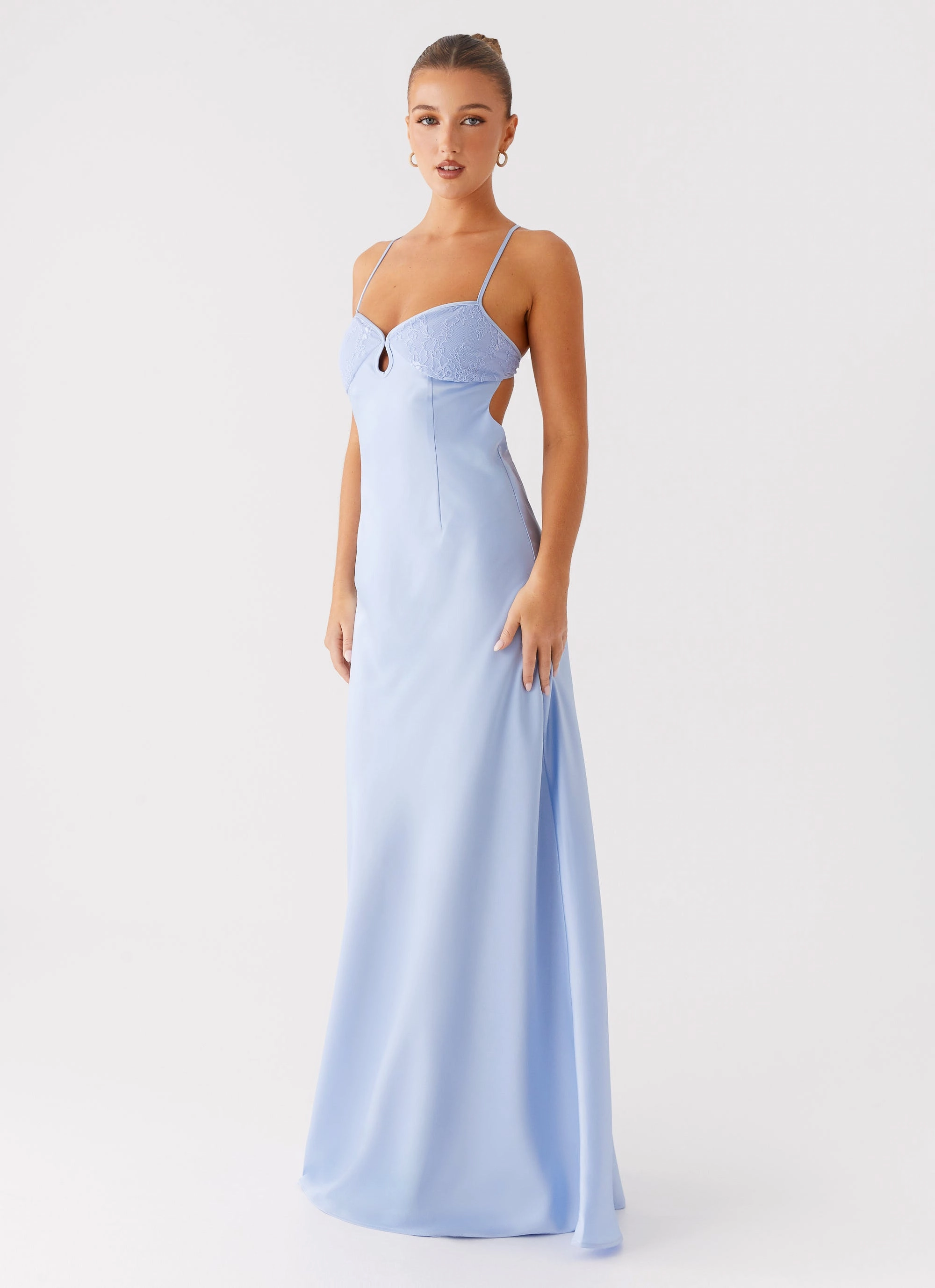 Comfortable travel dress Neutral Feel Joanie Maxi Dress - Blue