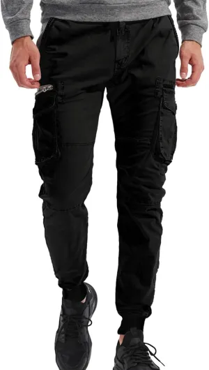 Joggers for Men Casual Solid Pants Leggings Trousers Tooling Multi-Pocket Men's Color Men's Pants Slim Fit Track