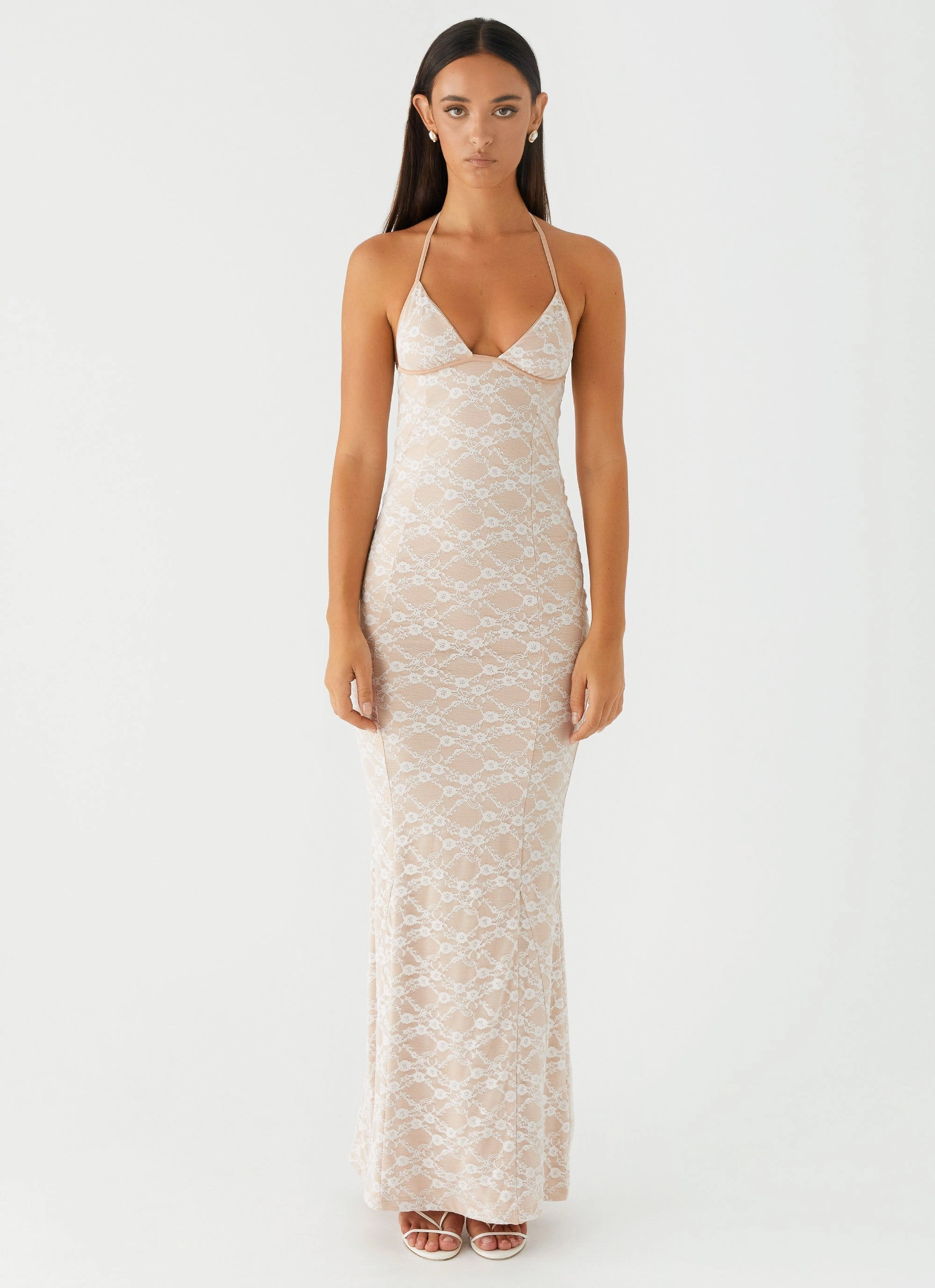 Jolina Lace Maxi Dress - White Airy Touch