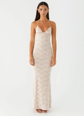 Jolina Lace Maxi Dress - White Airy Touch