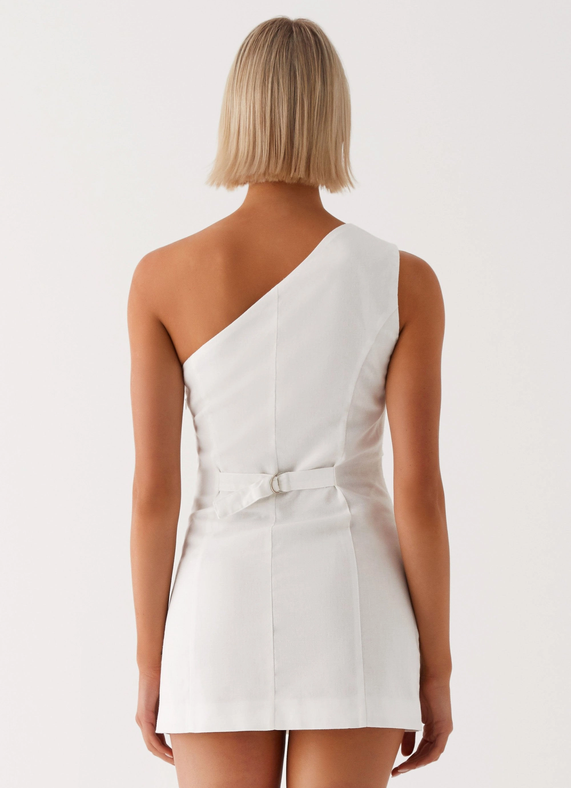 Pure Look Jordy Linen Mini Dress - White