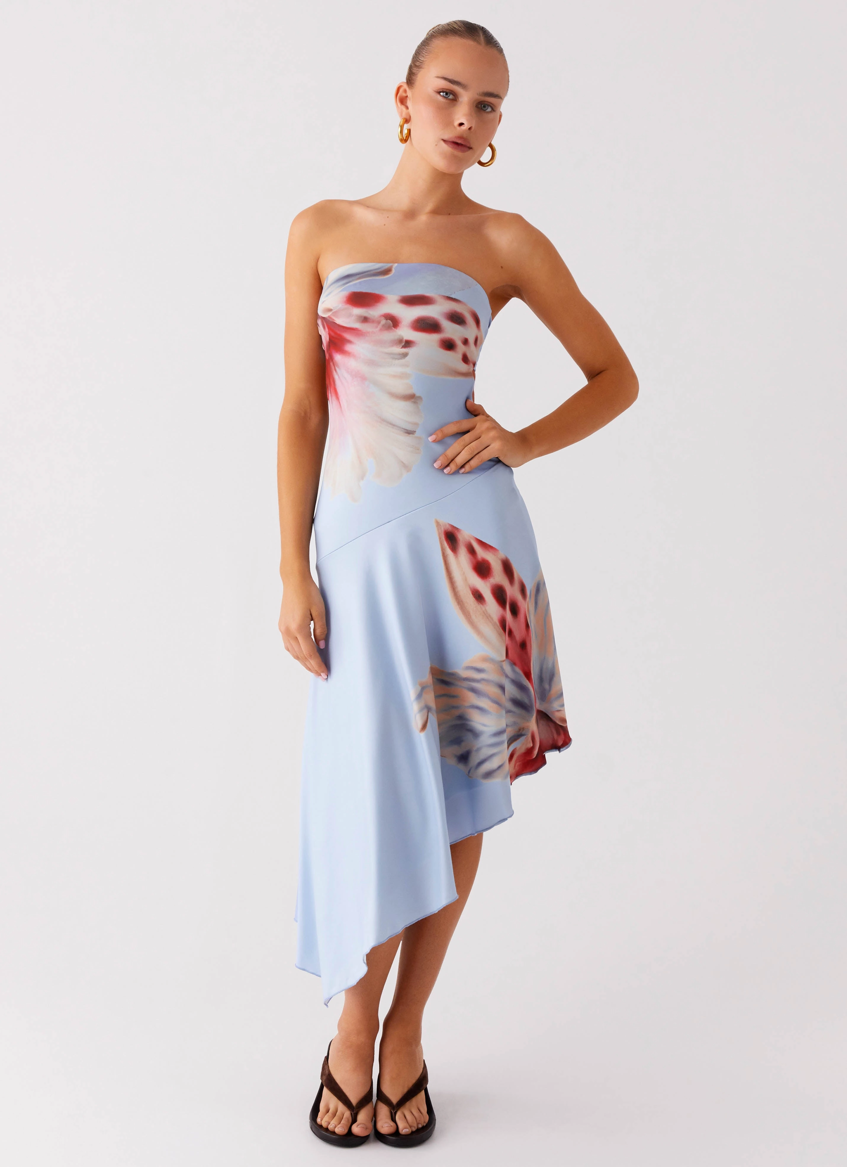 Juliana Midi Dress - Deep Sea Bloom Anytime Fit