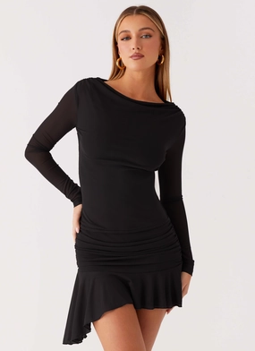 All-Day Comfort Wear Fashion Fit Juliana Mini Dress - Black