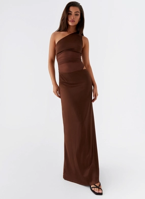 Juliette Maxi Dress - Chocolate Luxe Comfort Chilly Day Wear