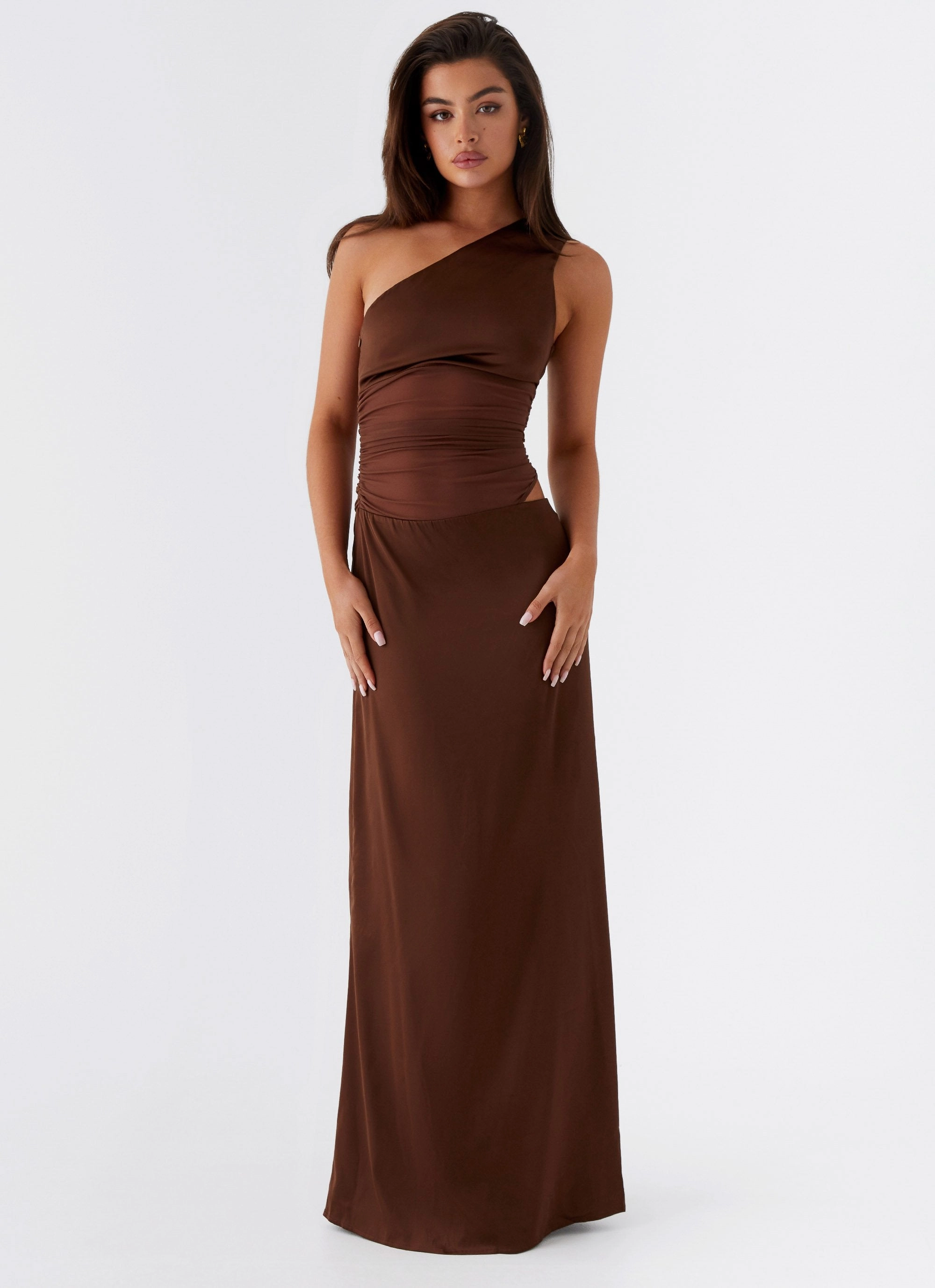 Structured Fit Bold Fashion Juliette Maxi Dress - Chocolate