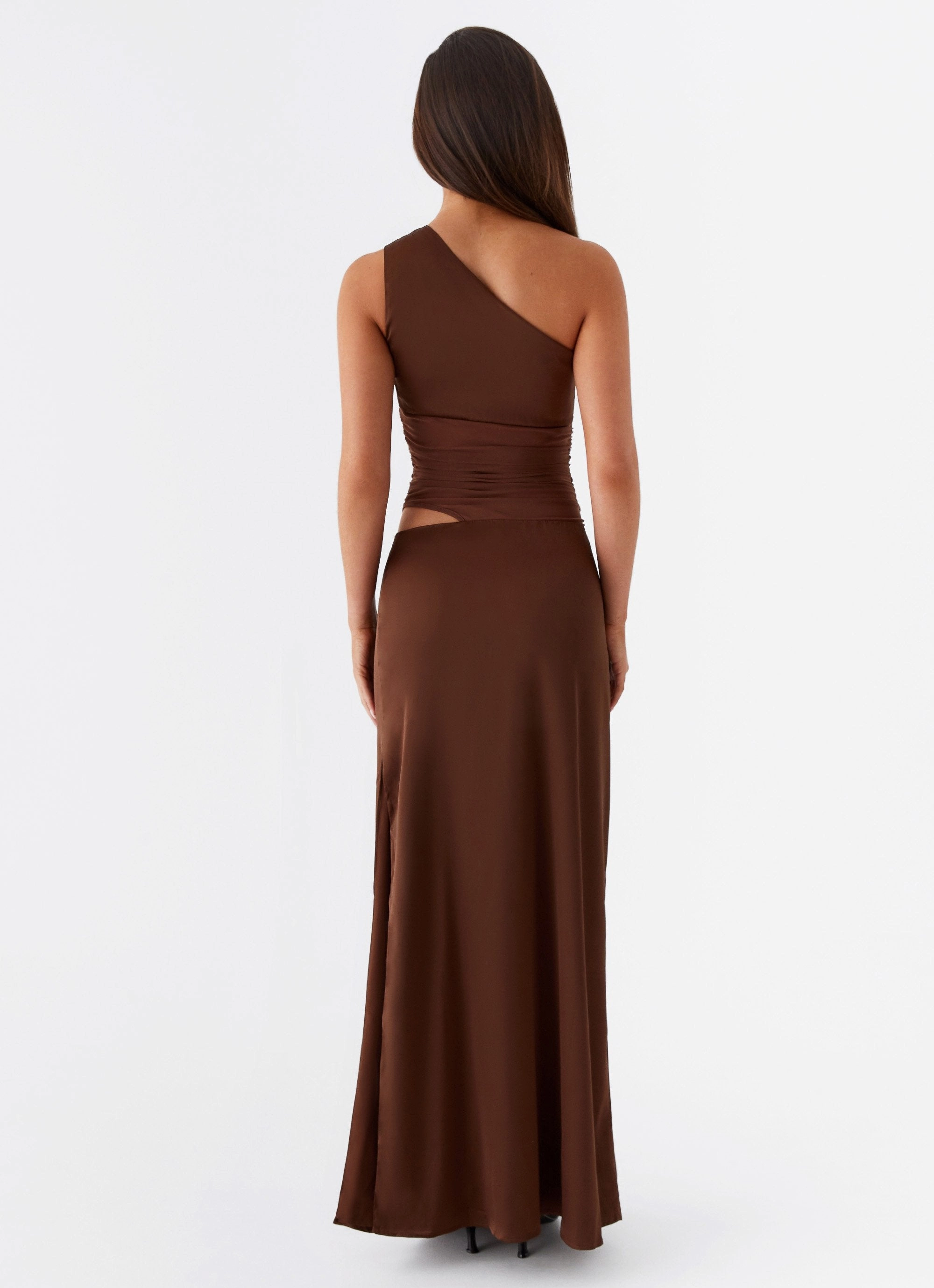Silky Movement Juliette Maxi Dress - Chocolate
