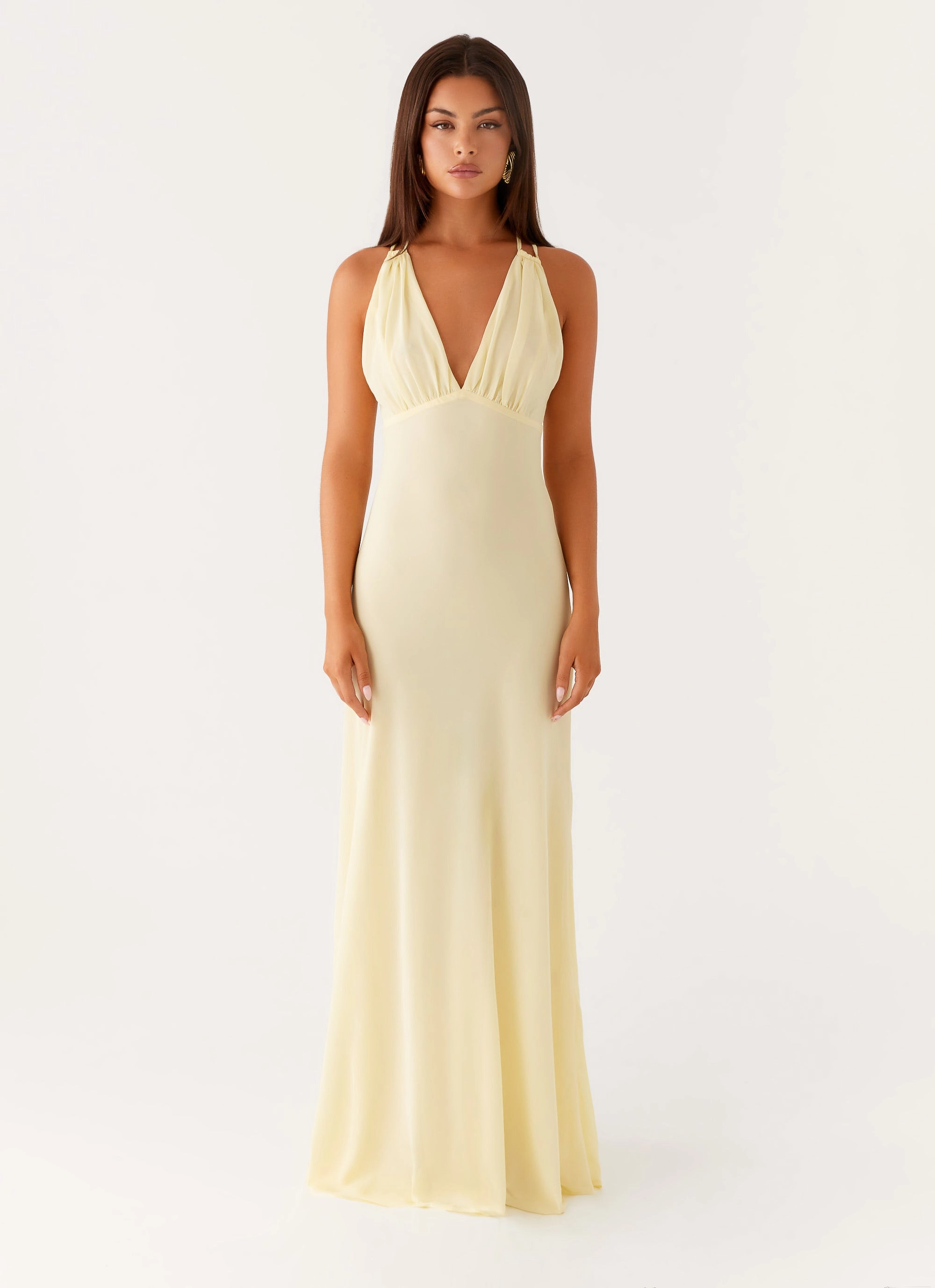 breathable-mesh Kacia Maxi Dress - Lemon