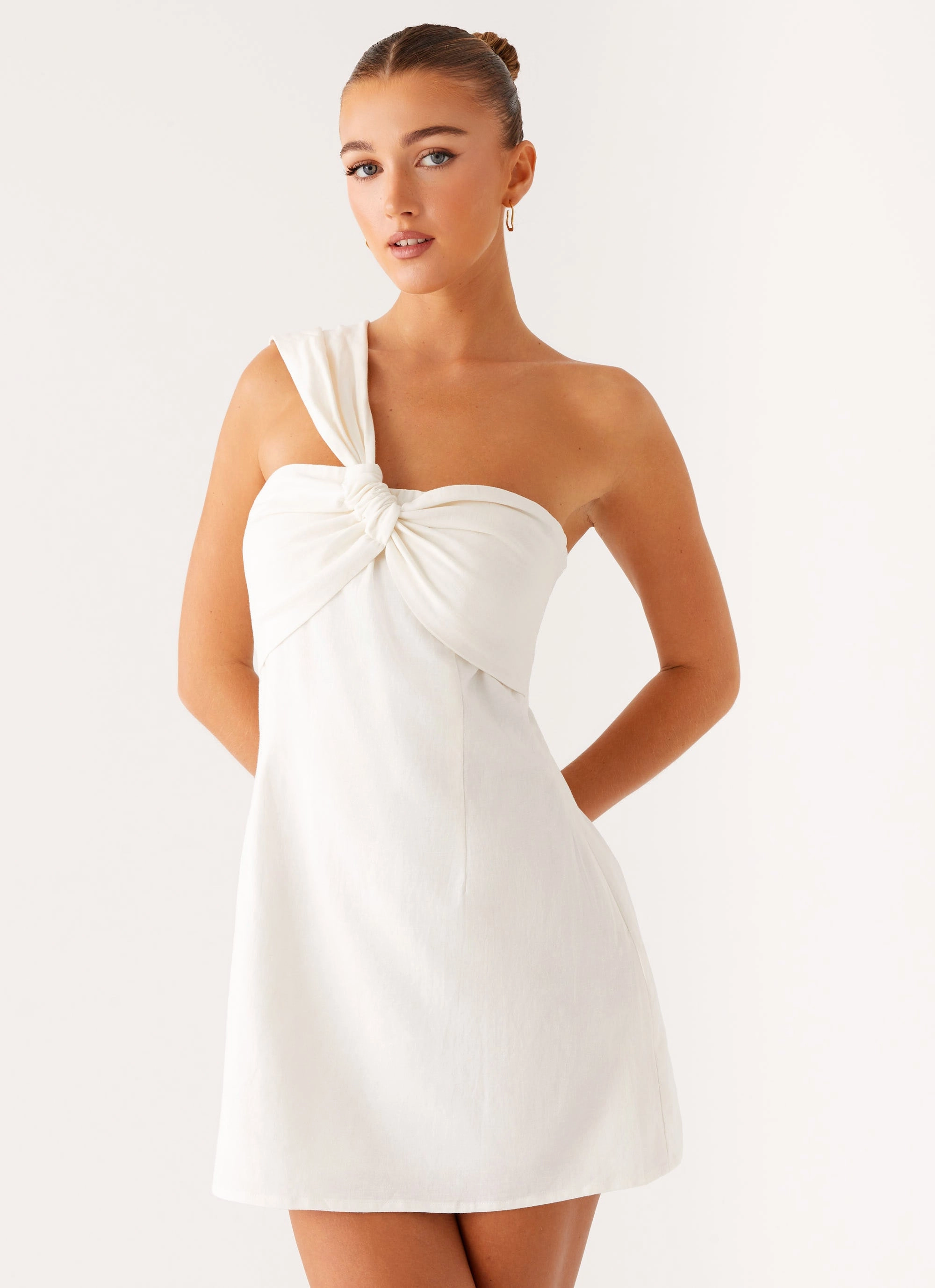 Kameron Mini Dress - White Smooth Edge