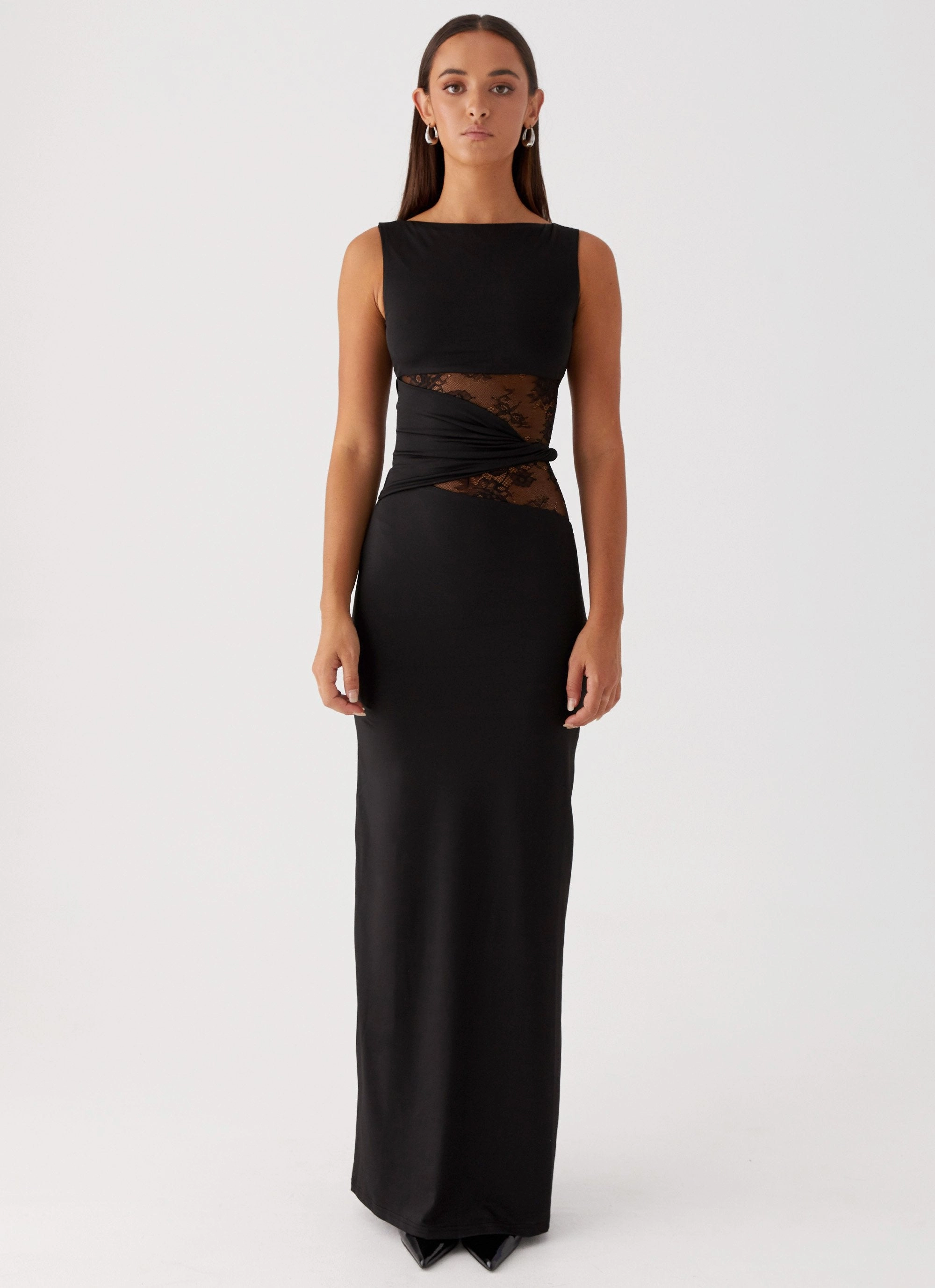 Karma Maxi Dress - Black Body Harmony Cotton-Blend