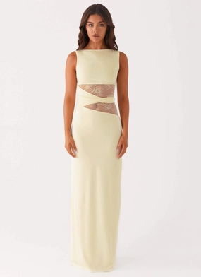 Karma Maxi Dress - Yellow Perfect For Work