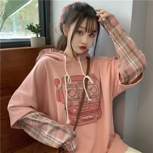Kawaii Pink Game Machine Hoodies