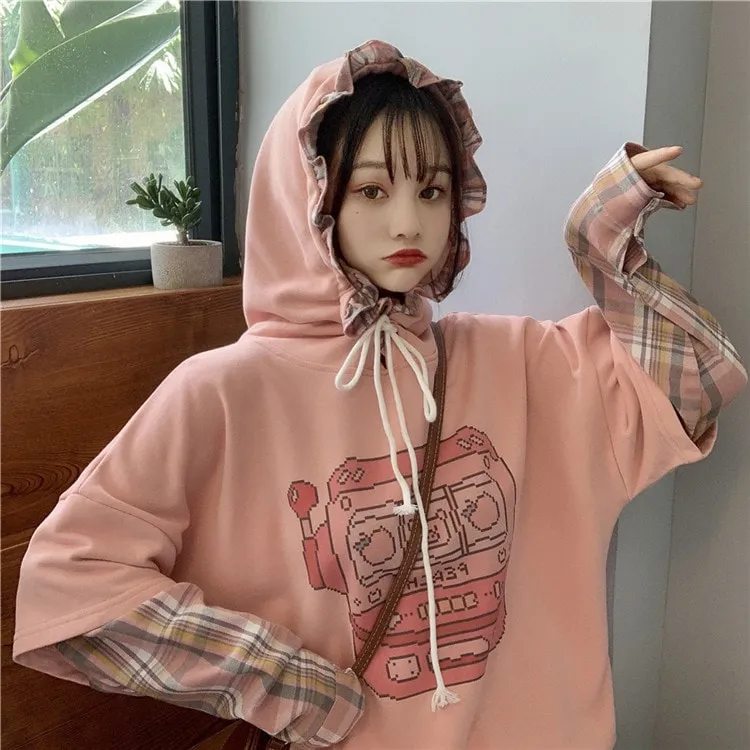 Kawaii Pink Game Machine Hoodies