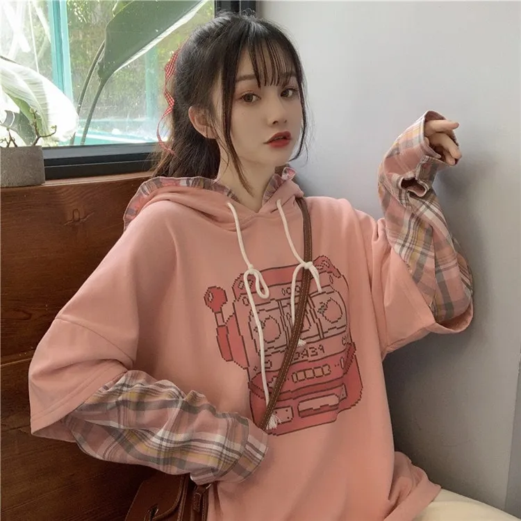 Kawaii Pink Game Machine Hoodies