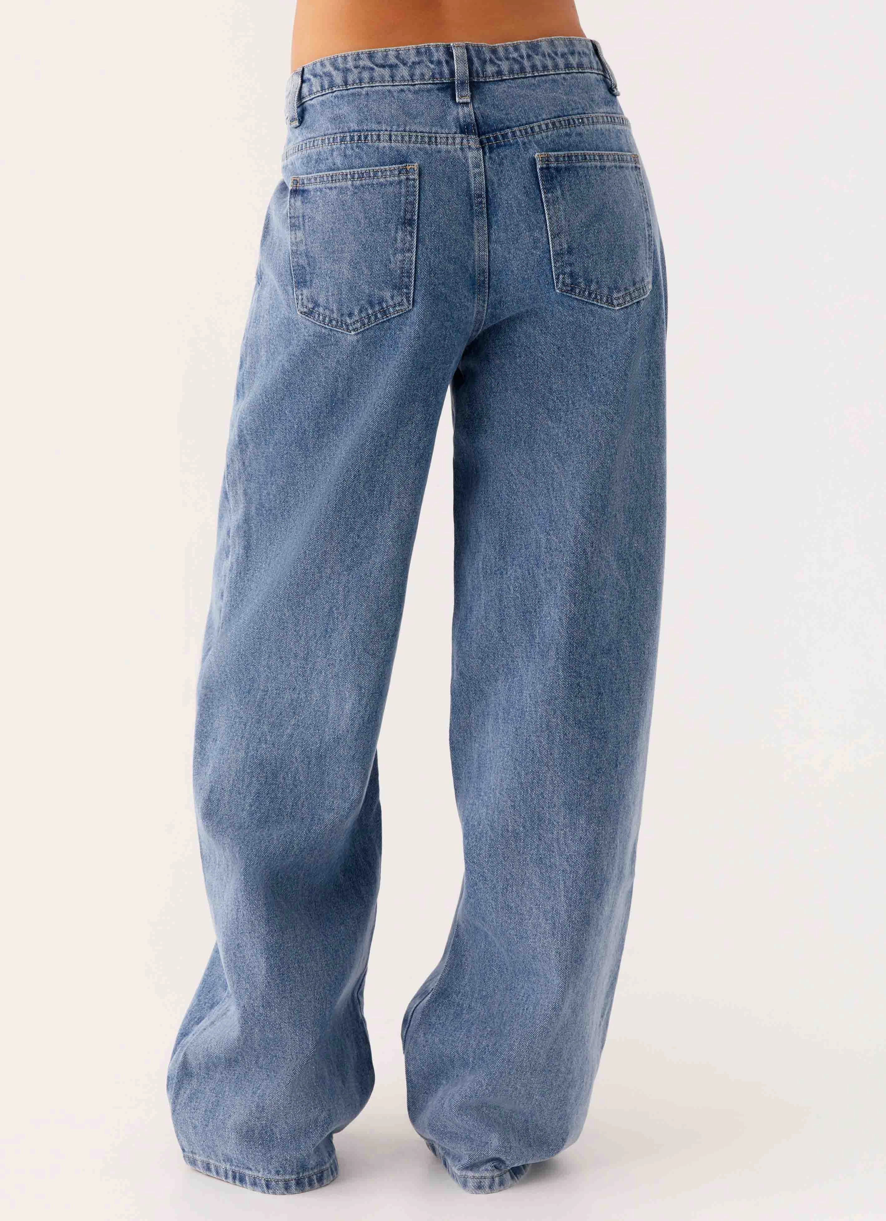 StaticDissipative Utility Fit Keanna Low Rise Denim Jeans - Blue Denim