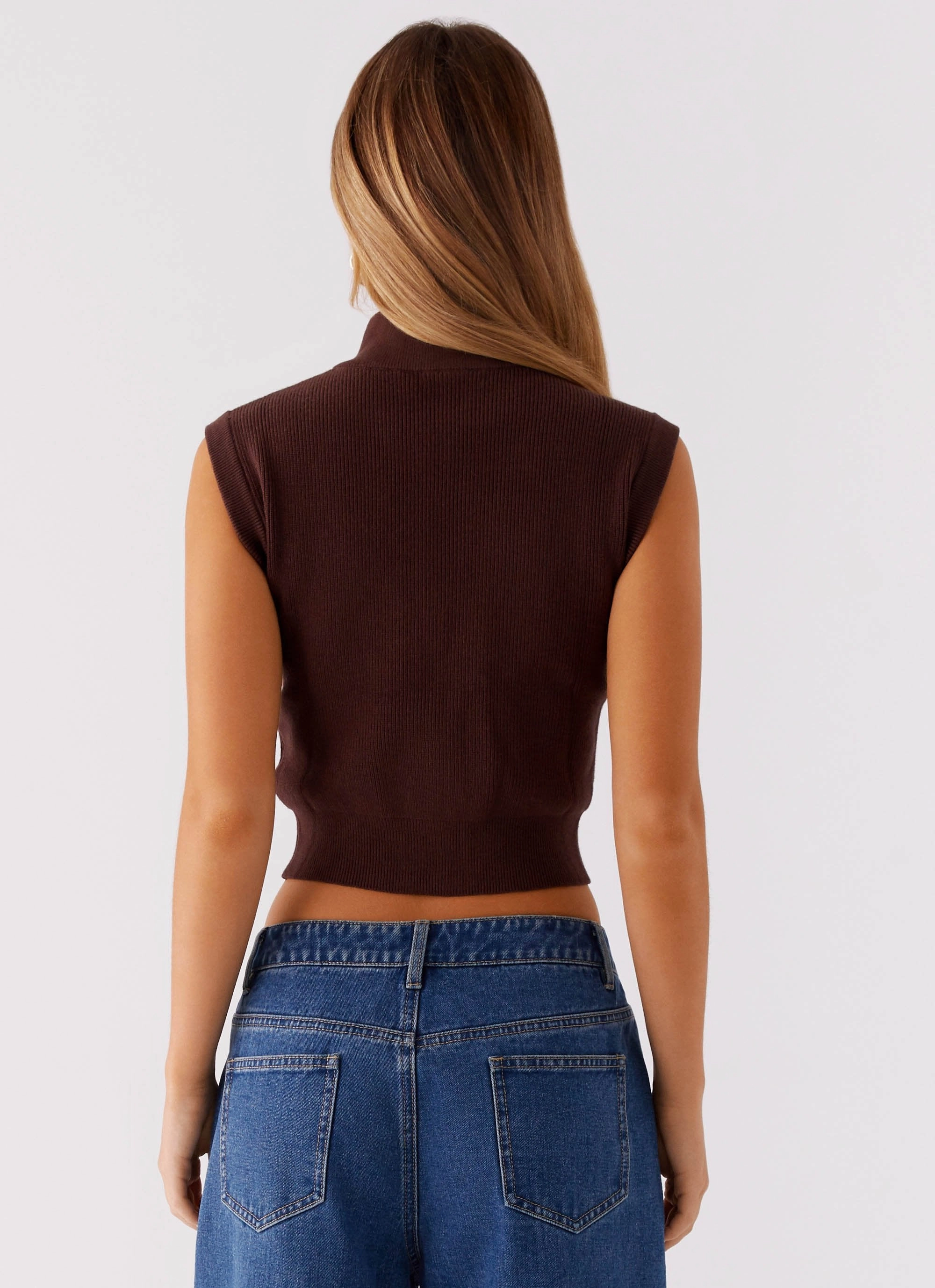 Slim Fit Shirt Tencel Lyocell Fiber Keegan Knit Vest - Chocolate