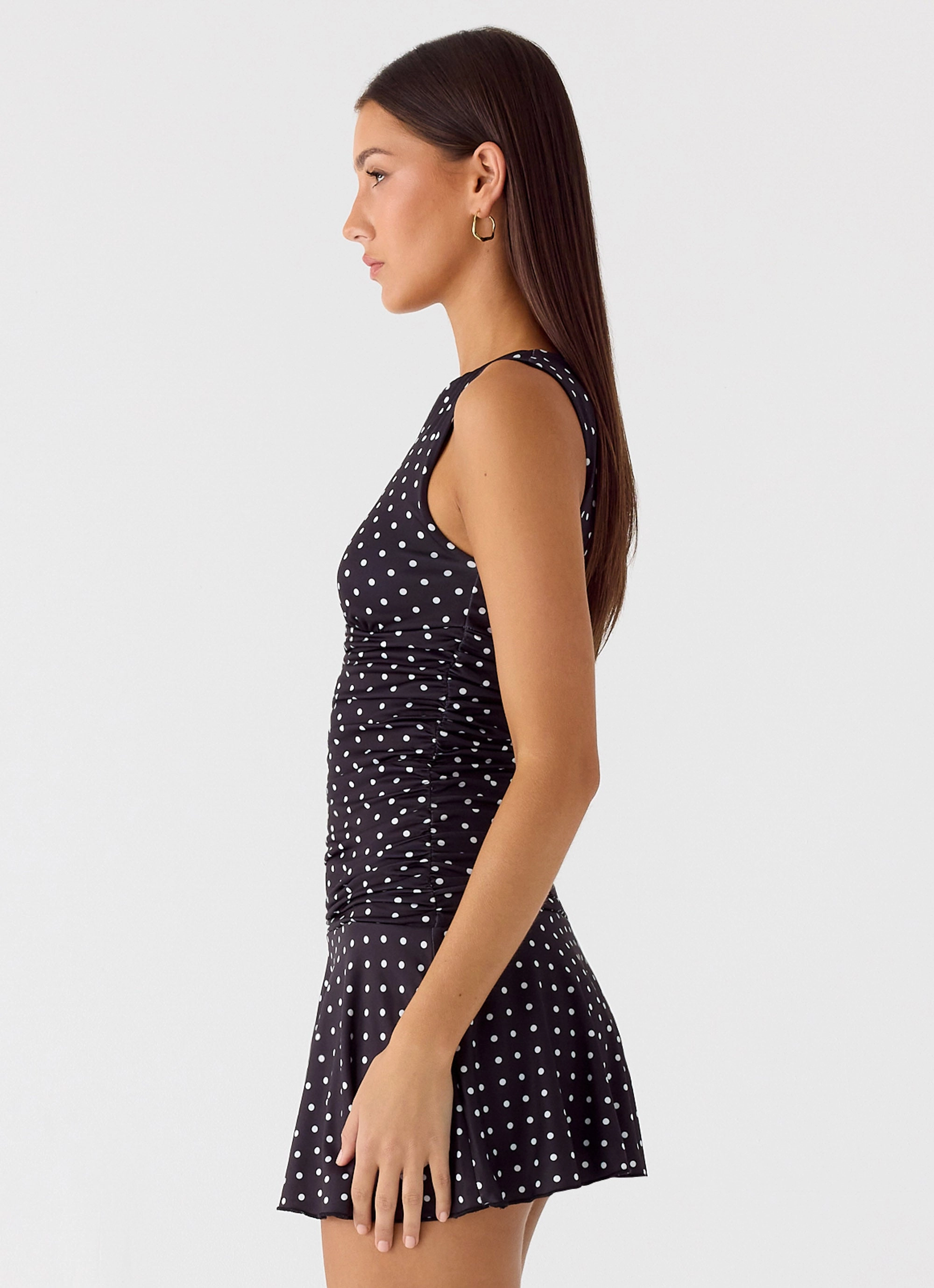 Kelda Mini Dress - Black Polkadot Happy Glow Feminine Energy
