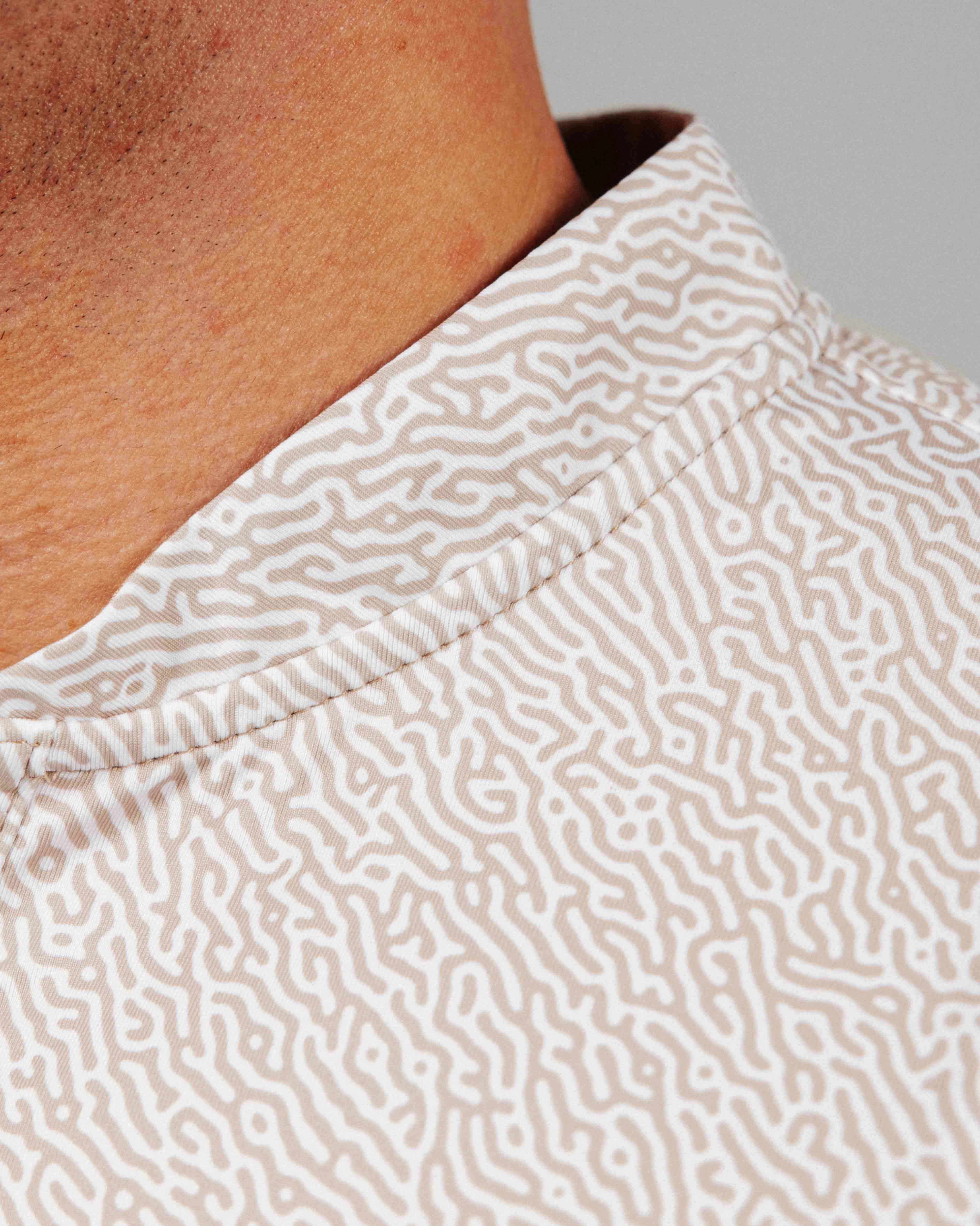 Khaki Maze Blade Polo AntiStaticFabric