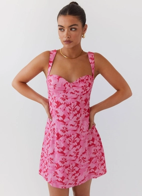 Kiah Bustier Mini Dress - Cherry Blossom Fashionable Fit Classic and Chic