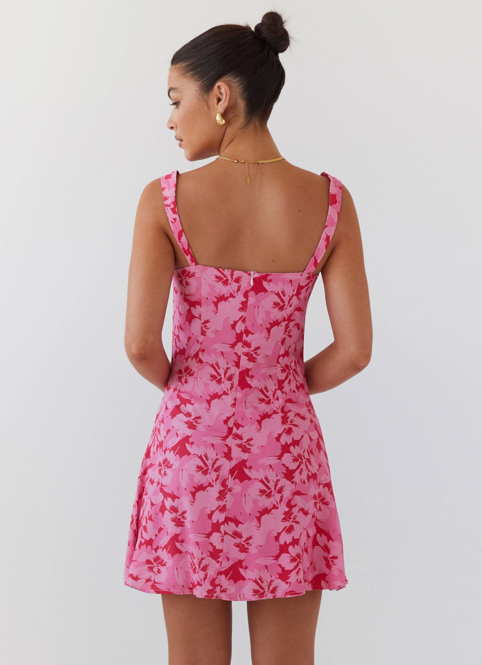 Kiah Bustier Mini Dress - Cherry Blossom Chic Look