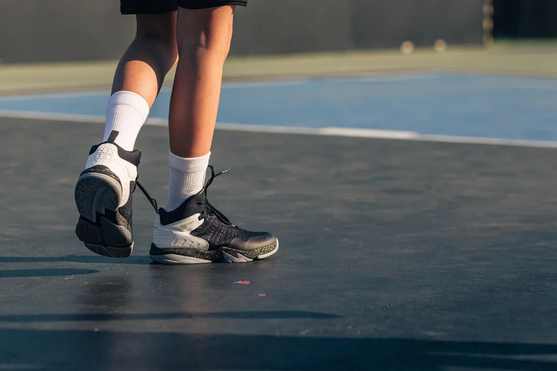 Kids' Low-Rise Intermediate Basketball Socks Twin-Pack - White