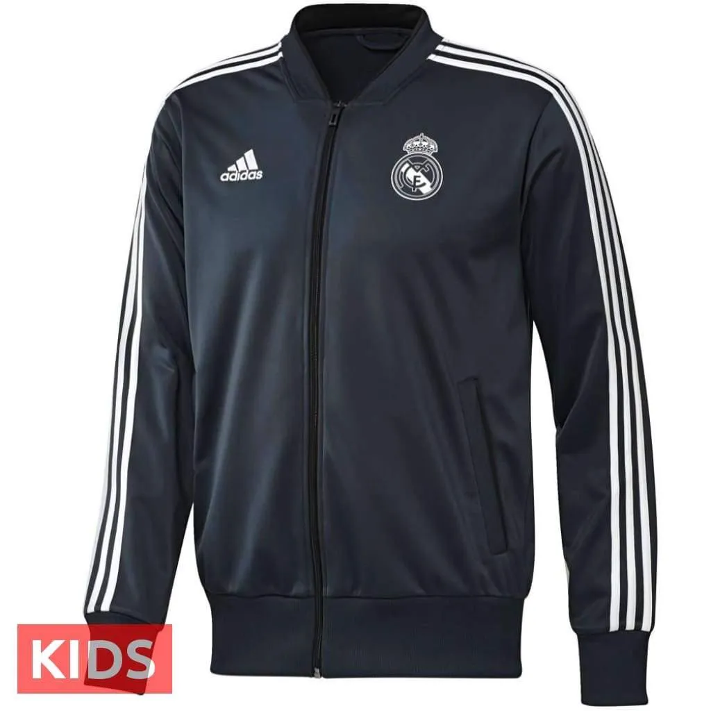 Kids - Real Madrid Training/Presentation Soccer Tracksuit 2018/19 - Adidas