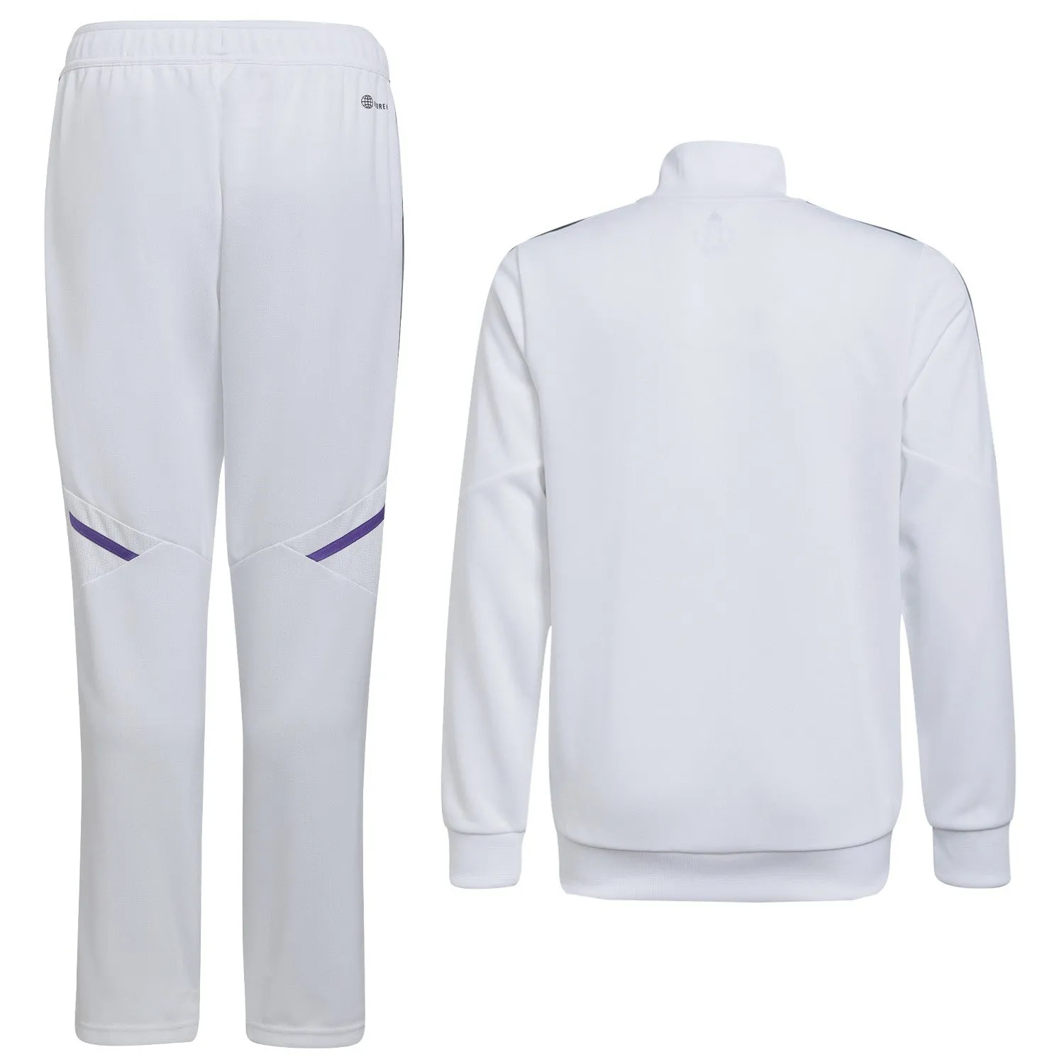 Kids - Real Madrid white training presentation tracksuit 2022/23 - Adidas