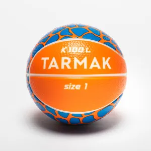 Kids' Size 1 Mini Foam Basketball K100 - Orange/Blue
