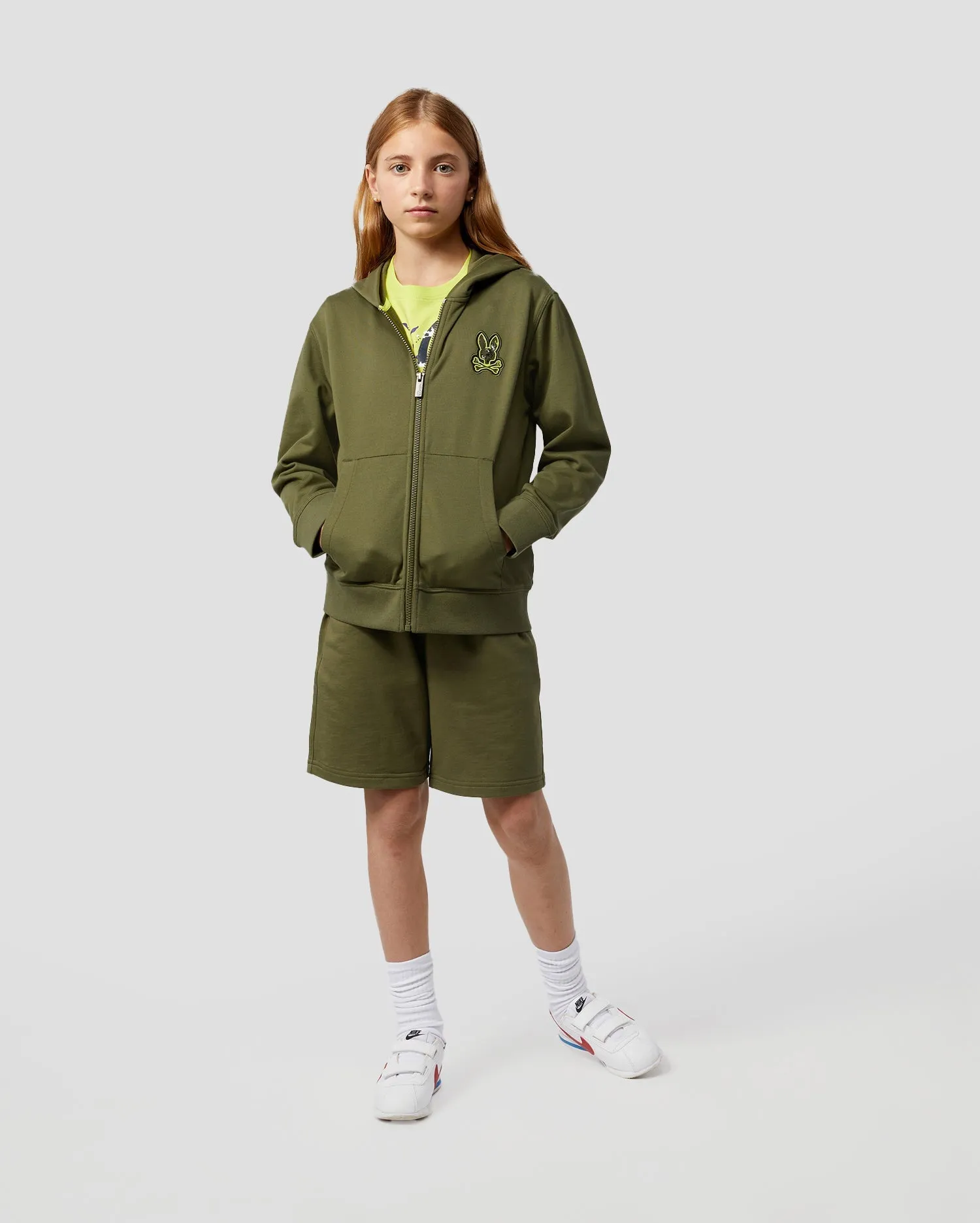 KIDS WAVERLY BUNNY LOGO ZIP HOODIE - B0H752U1FT