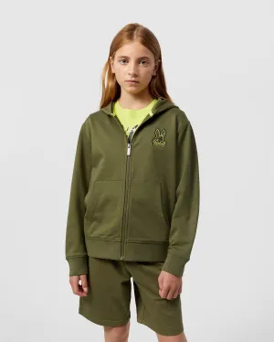KIDS WAVERLY BUNNY LOGO ZIP HOODIE - B0H752U1FT