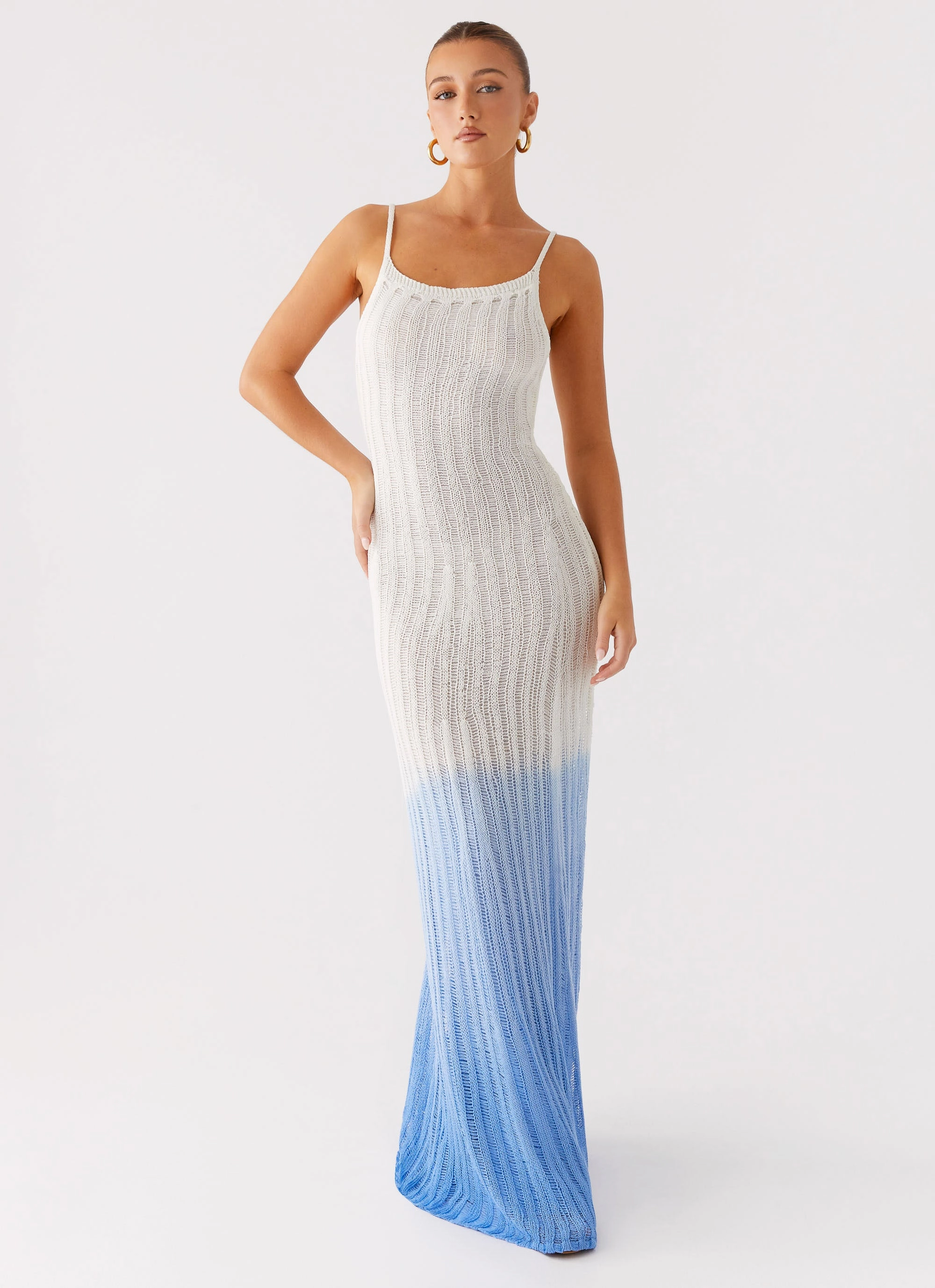 Kiki Maxi Dress - Ombre Blue Sharp Style