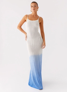 Kiki Maxi Dress - Ombre Blue Sharp Style