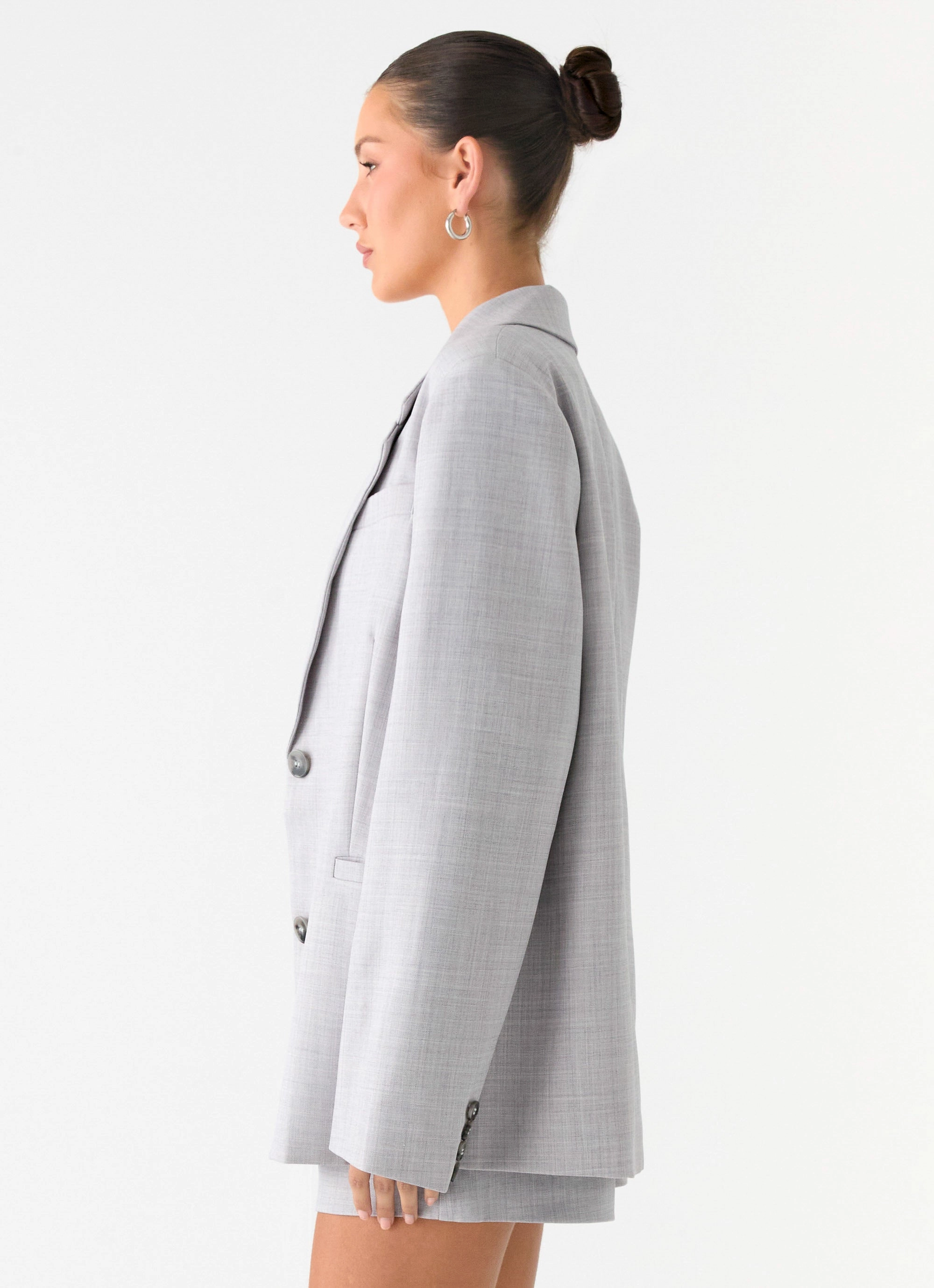 Kingston Oversized Blazer - Grey Layer Essential Piece