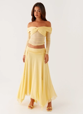 Kirrabilli Midi Skirt - Yellow Anti Odor Treatment