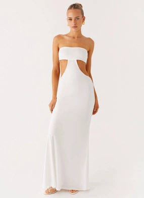 Mood Focused Kiss Me Cut Out Maxi - Ivory