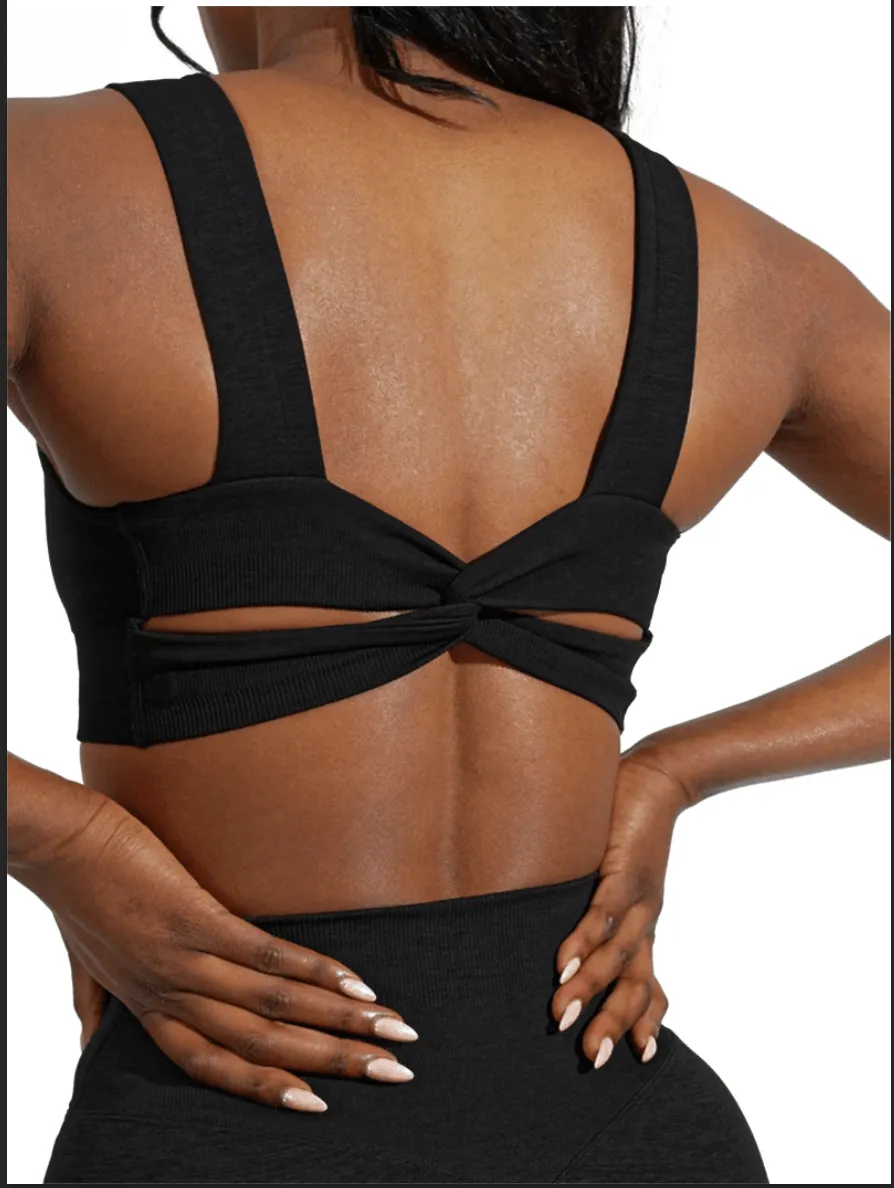 Klara Organic Cotton Twist Back Sport Bra