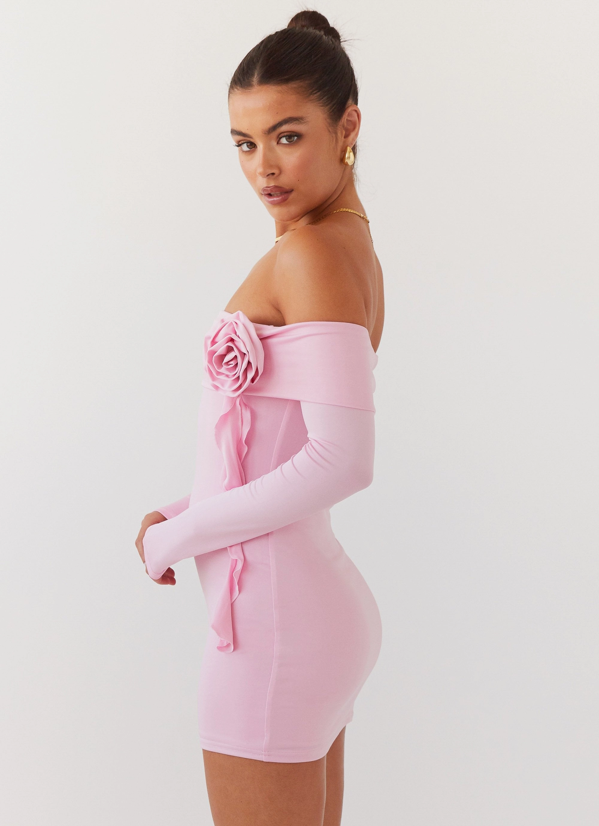 Cecilia Rose Mini Dress - Candy Chill Detail Halter-Neck
