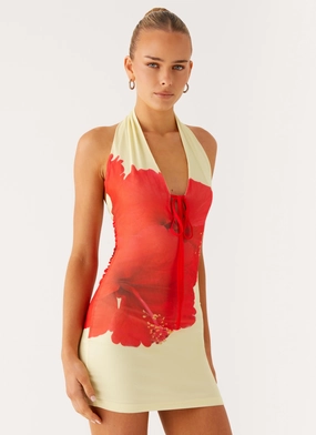 Fresh Appeal Casual Core Know You Better Mini Dress - Scarlet Floral
