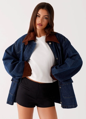 Koda Denim Jacket - Indigo Non Bulky Insulation UV Protection Finish