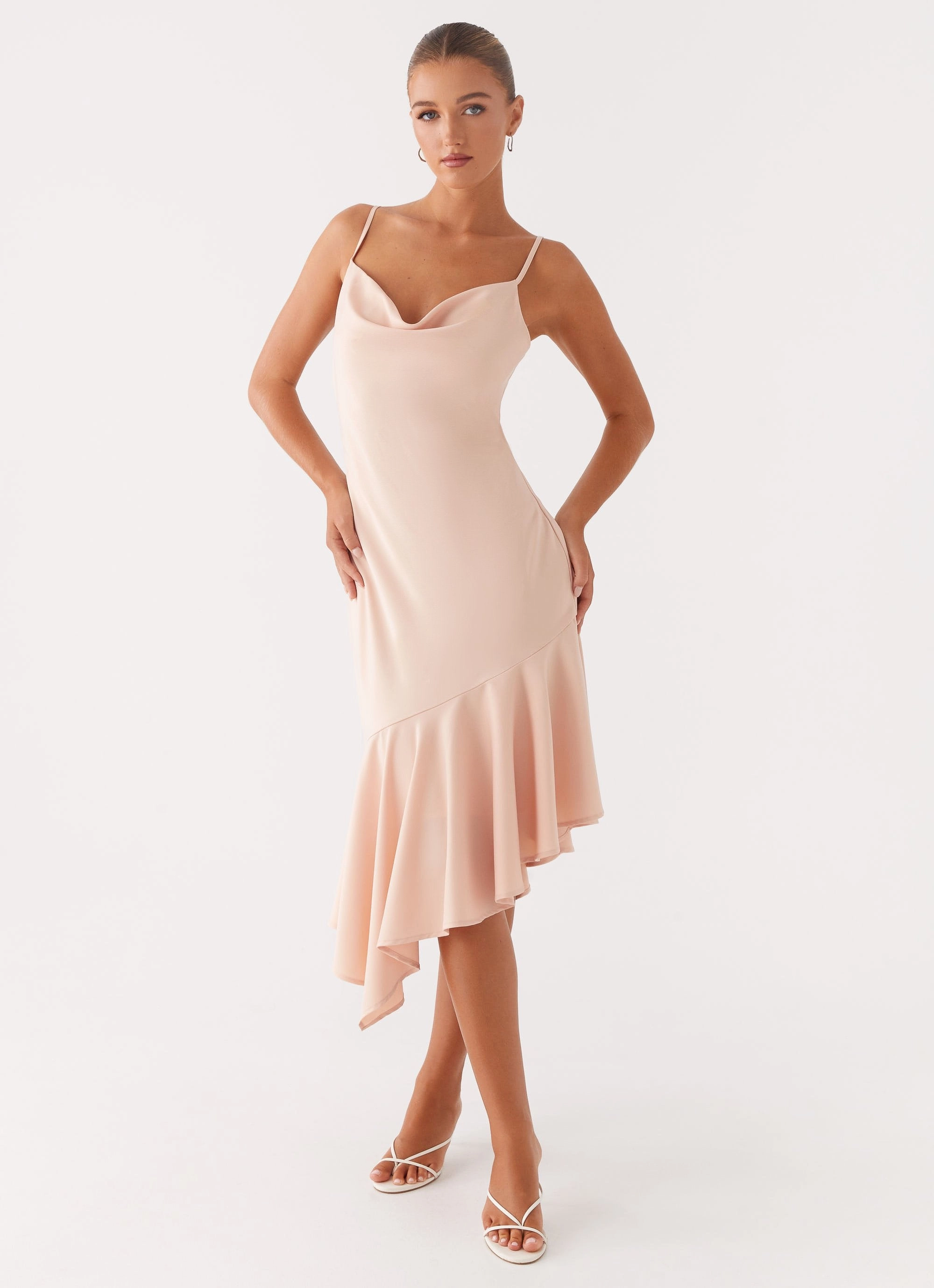 Korby Midi Dress - Pink Easy Elegance