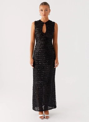 Comfortable and breathable Church Scene Kore Sequin Maxi Dress - Black