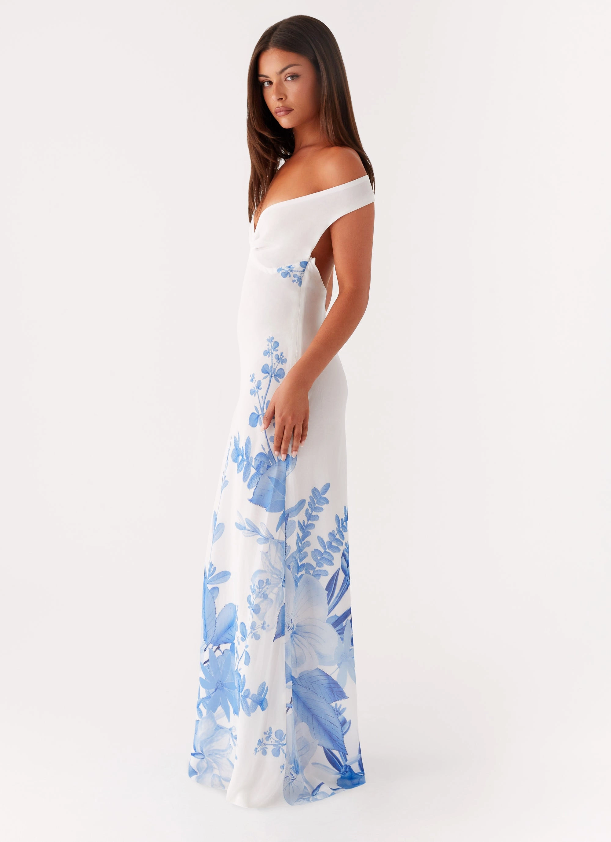 Krissa Maxi Dress - Blue Floral Smart Design