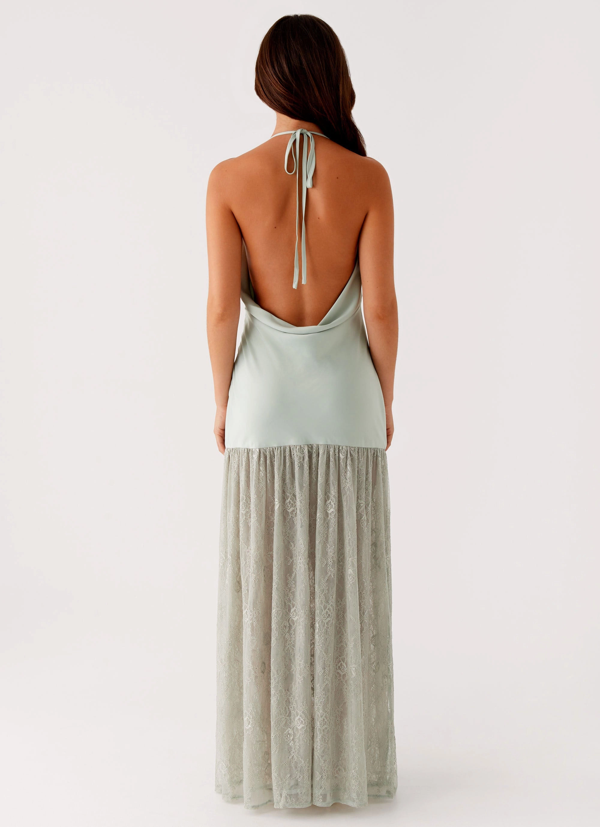 Elegant holiday wear Kylie Maxi Dress - Sage