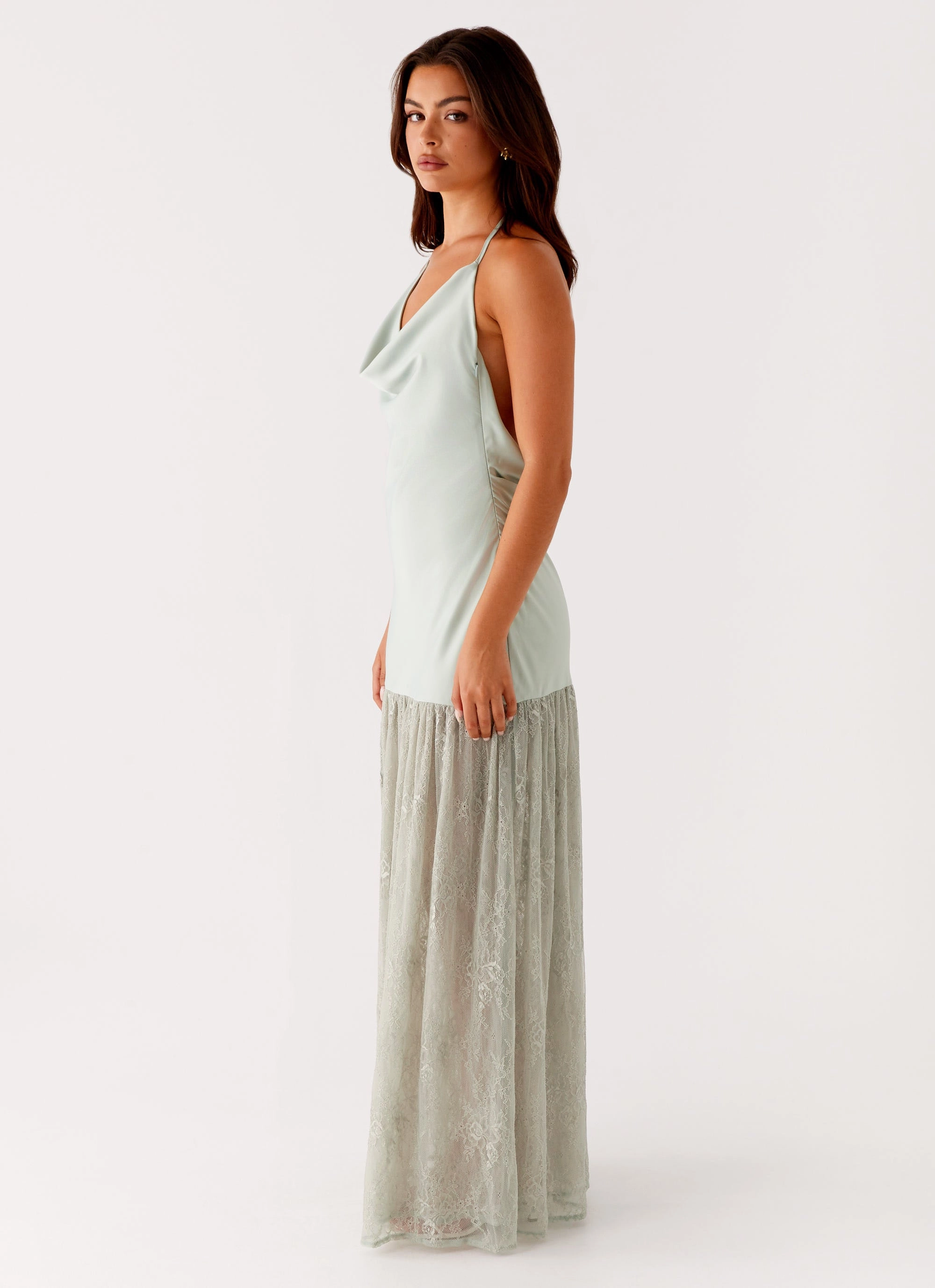 Cocktail Ready Sleek Touch Kylie Maxi Dress - Sage